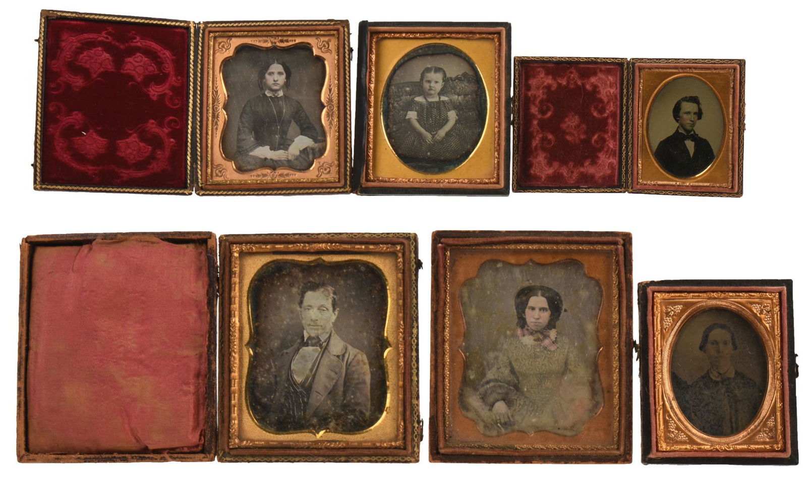 Lot of Six Dodge Family Cased Photographs. (1 of 3)