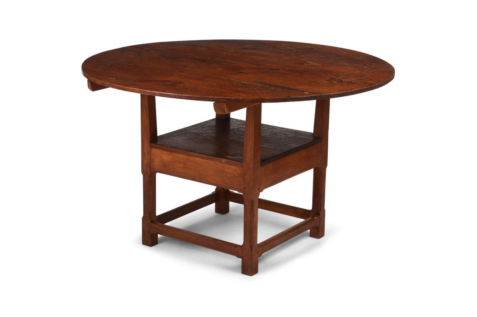 19th Century New England Pine Chair Table. (1 of 2)