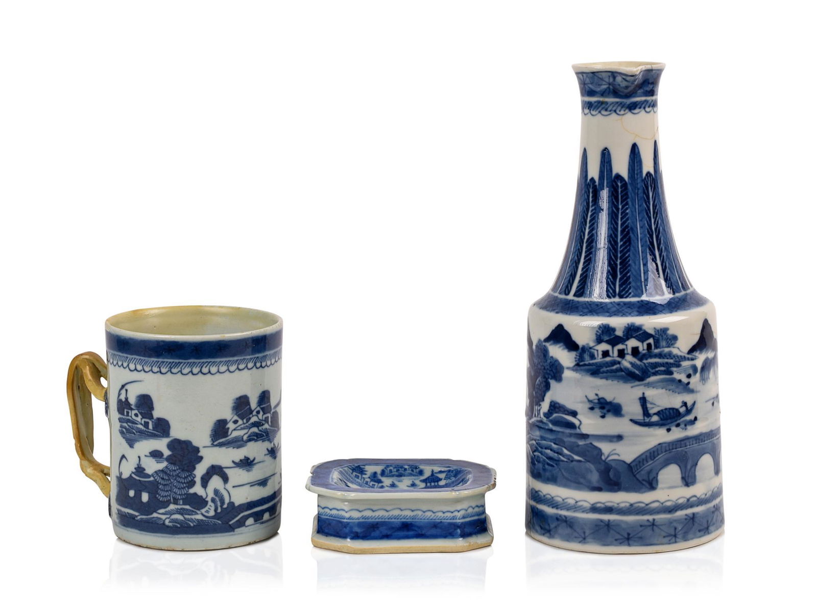 Three Pieces of Chinese Canton Porcelain. (1 of 7)