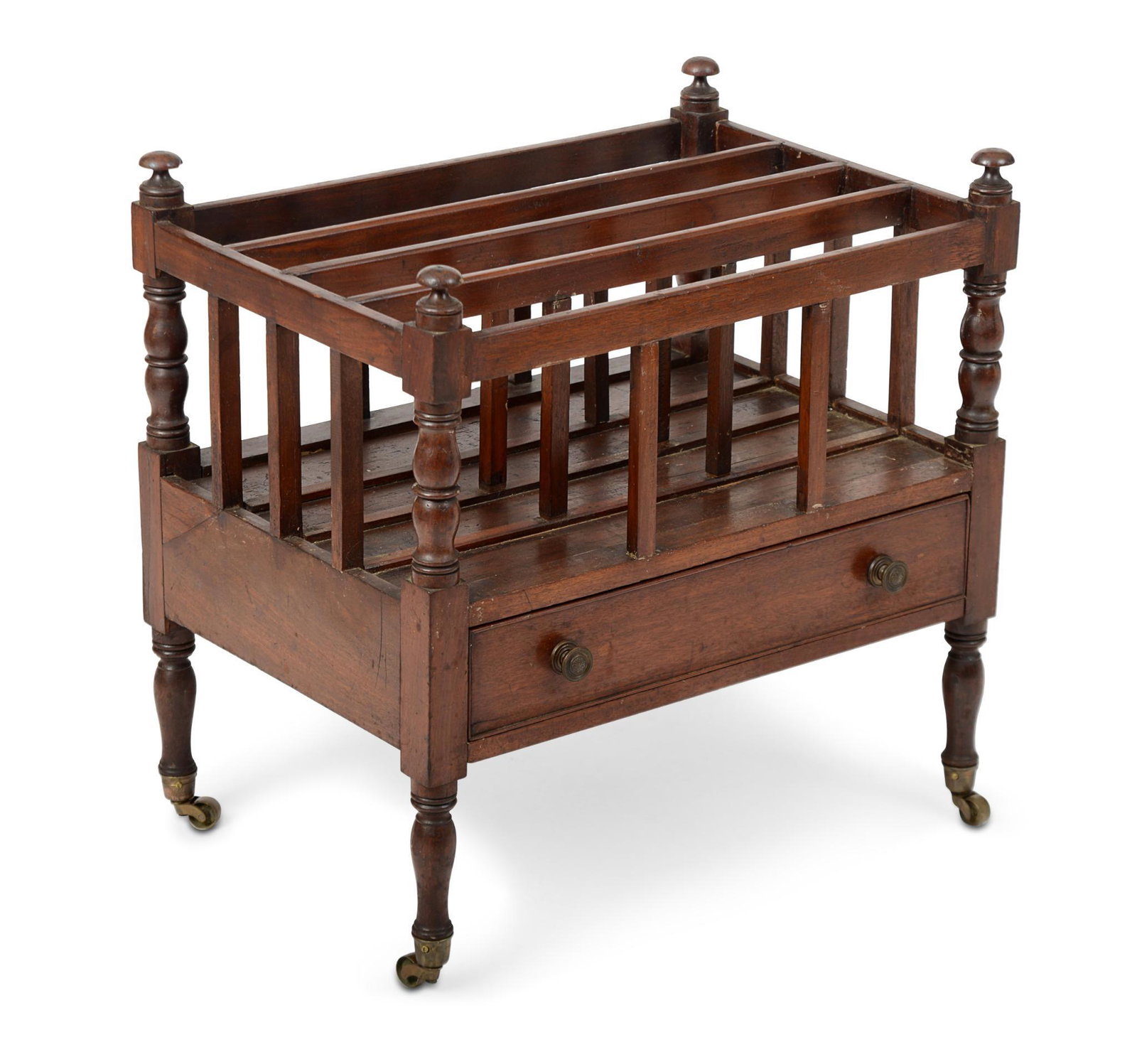 American Mahogany Canterbury.: Height 21.5 inches, width 21.5 inches, depth 15 inches.
