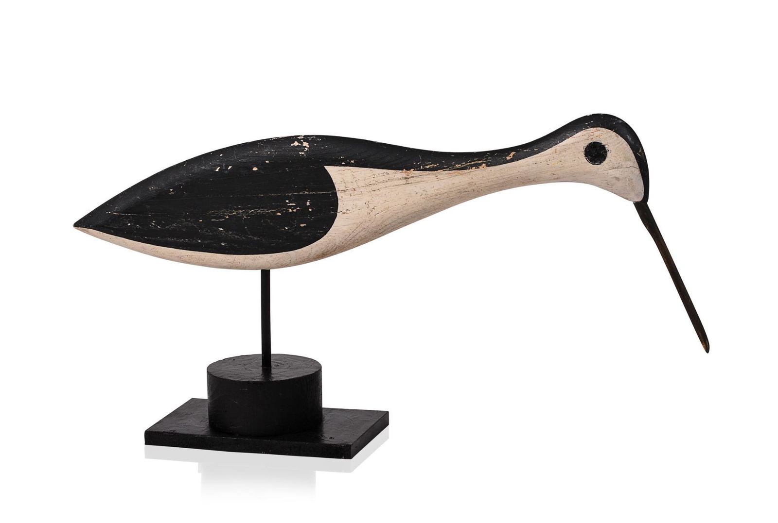 Very Large Carved and Painted Shorebird. (1 of 3)