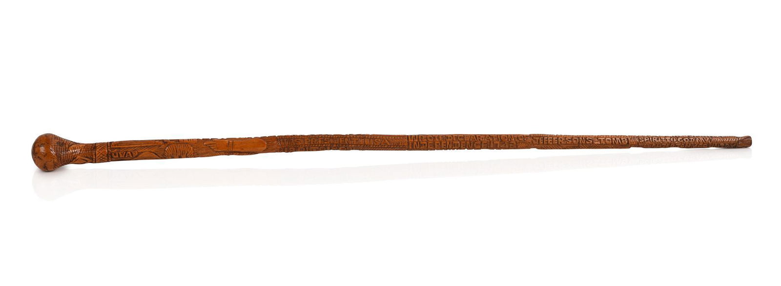 Thomas Jefferson Craddock Folk Art Carved Cane. (1 of 5)