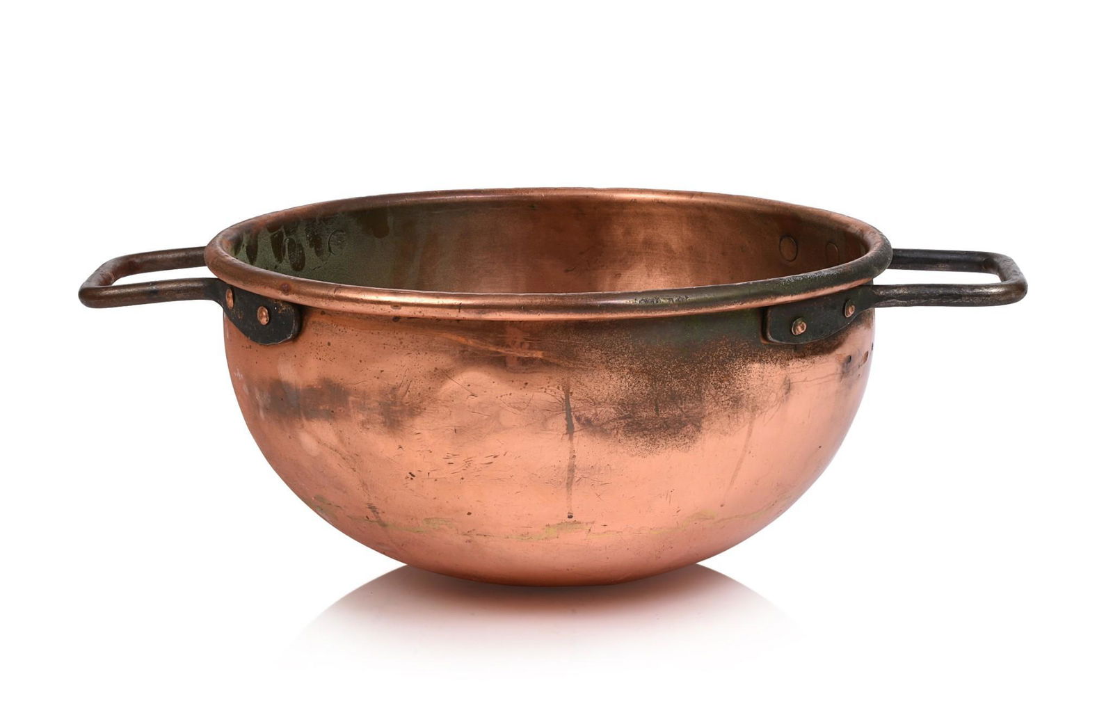 Large Copper Two Handled Pot. (1 of 4)