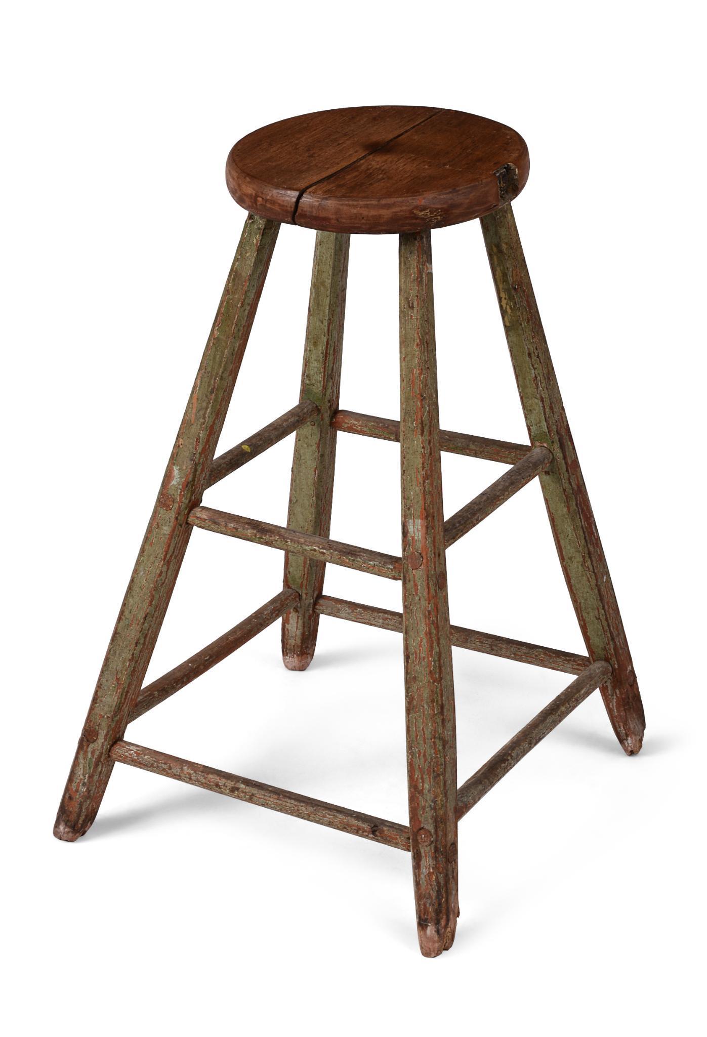 Stool in Old Green Paint. (1 of 1)
