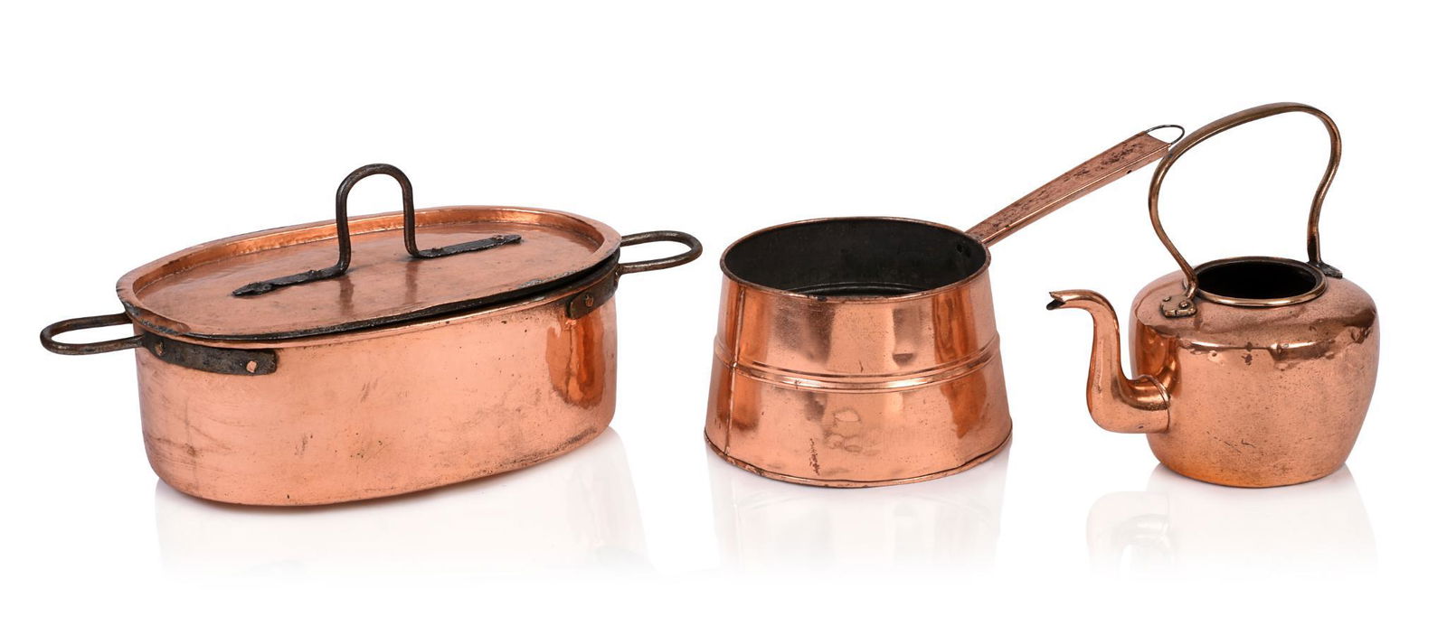 Three Pieces Copper Cookware. (1 of 4)
