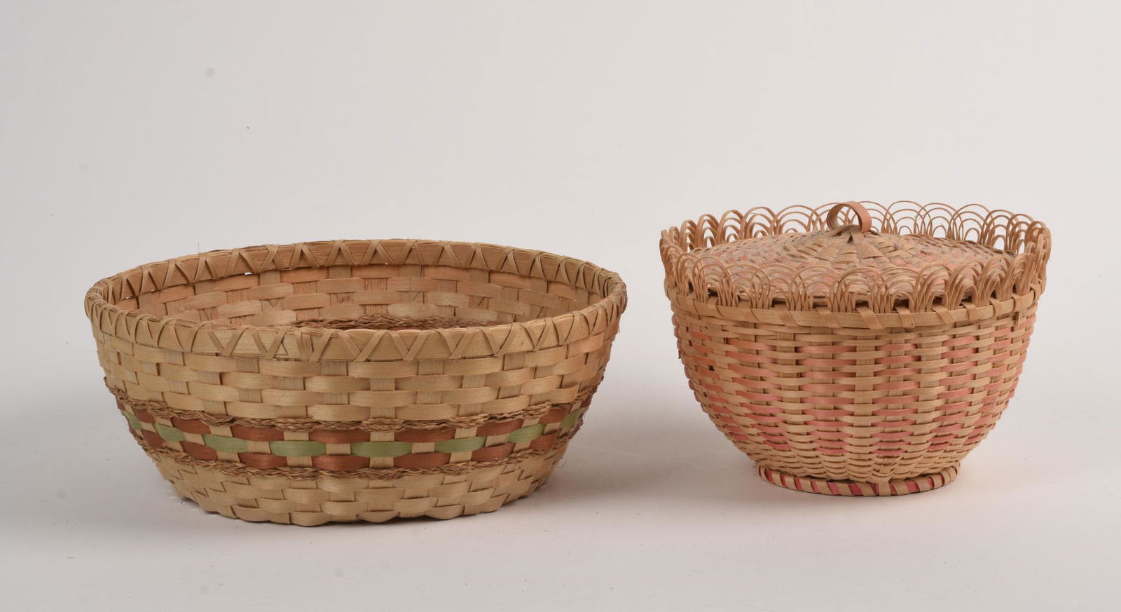 Two Native American Woven Baskets. (1 of 5)