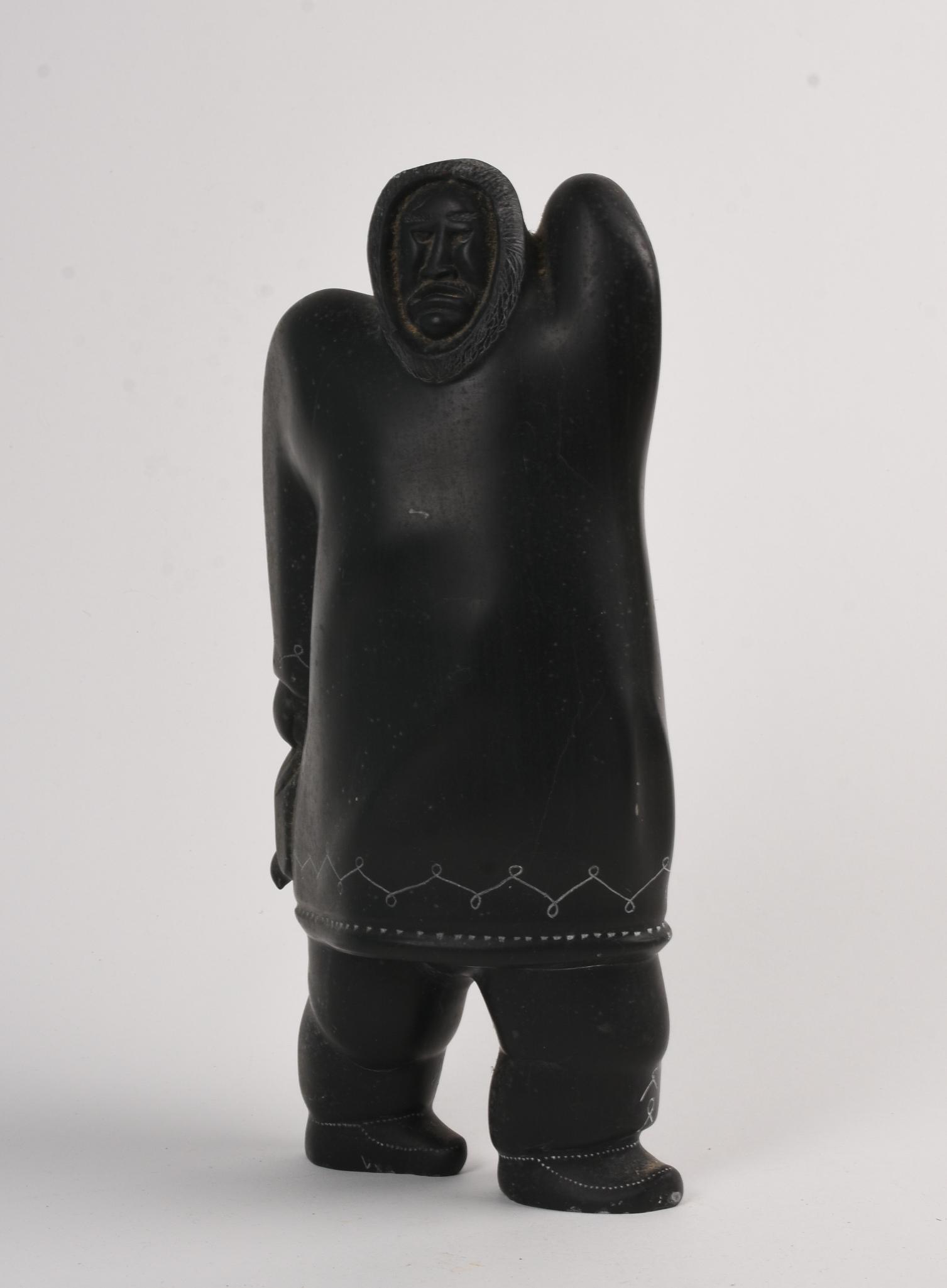 Inuit Carved Soapstone Sculpture of a Hunter (1 of 4)