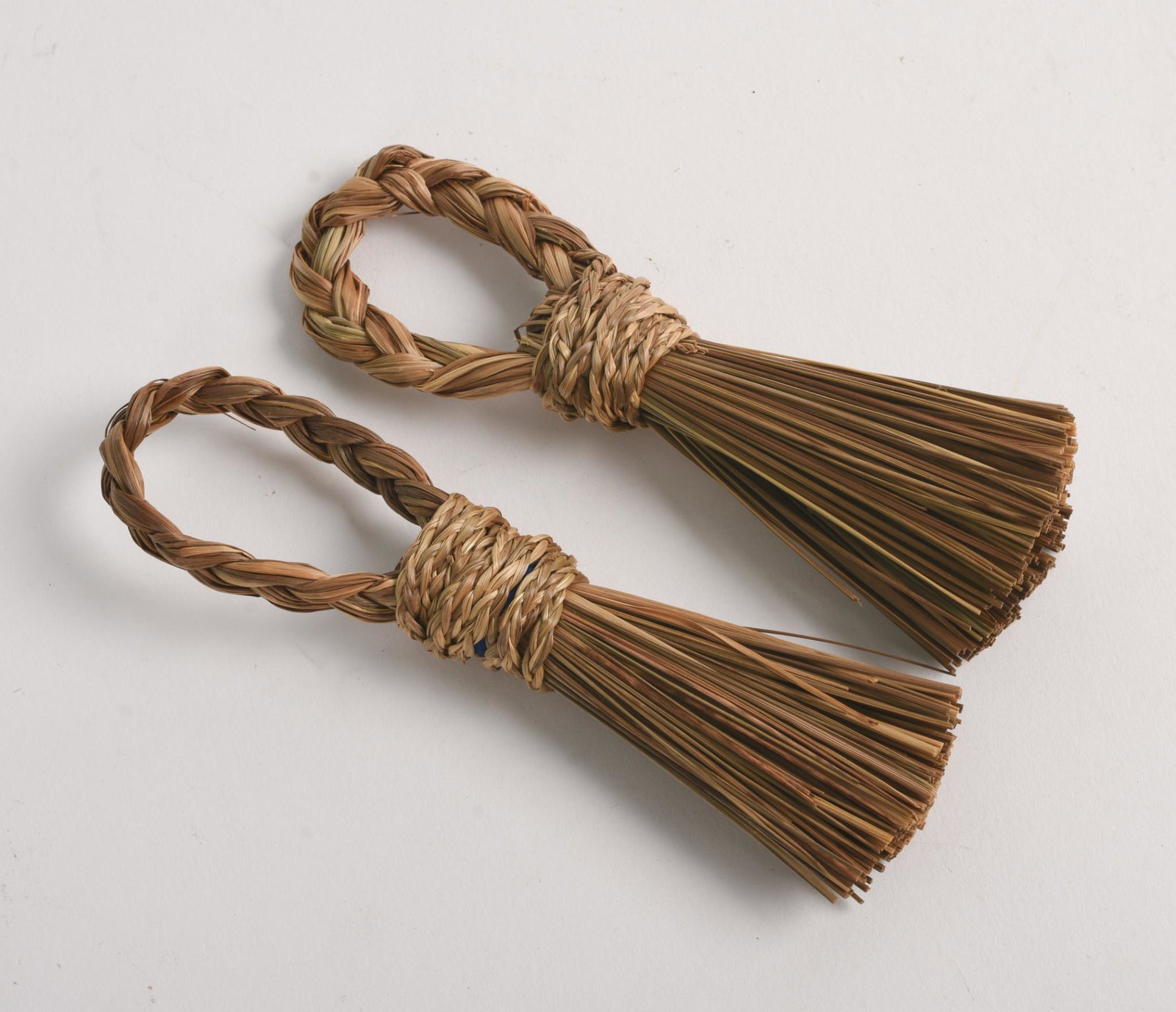 Two Grass Woven Brushes.: Length 5.5 inches.