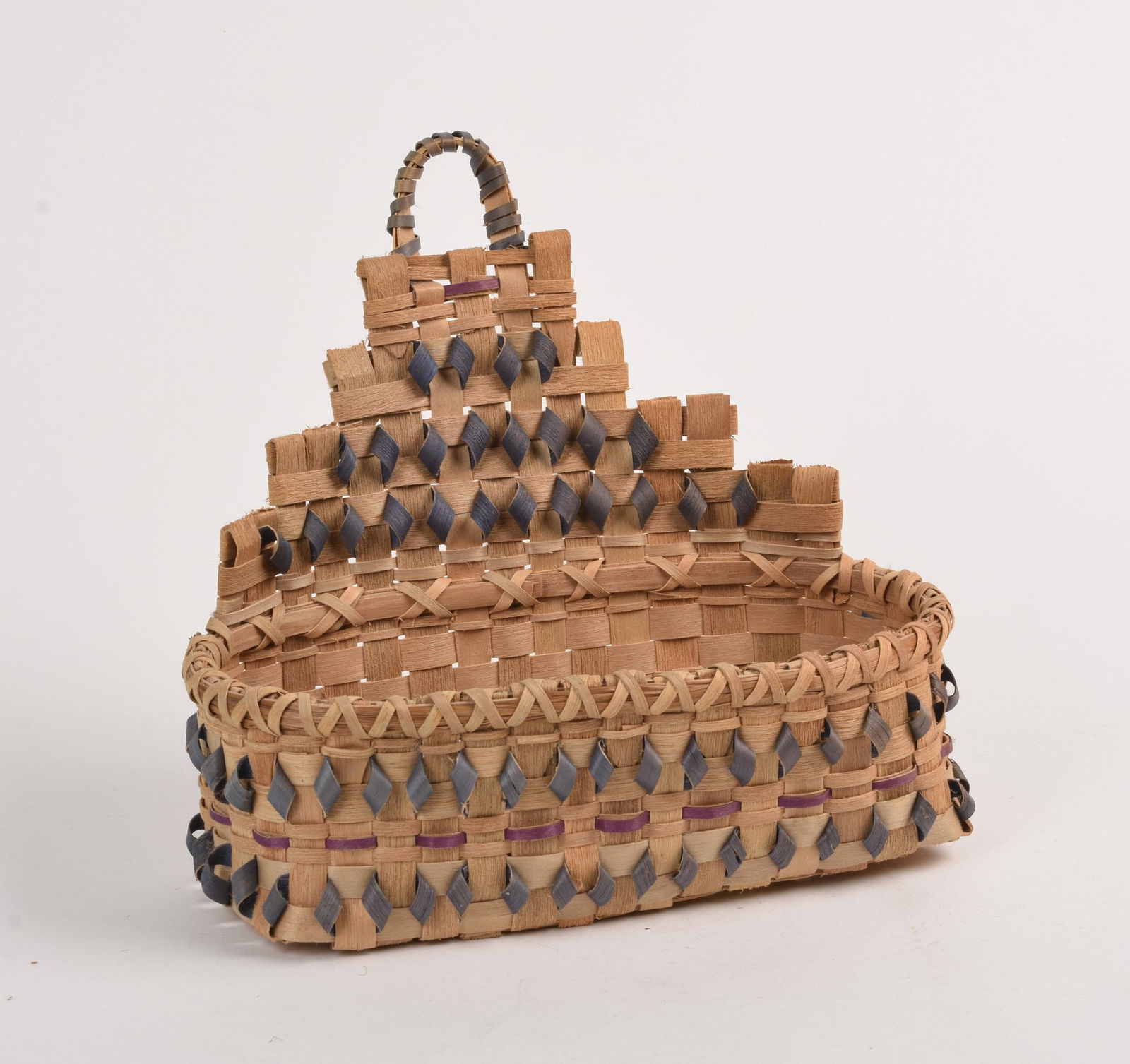 Mary Newenham Micmac Woven Wall Hanging Basket. (1 of 6)