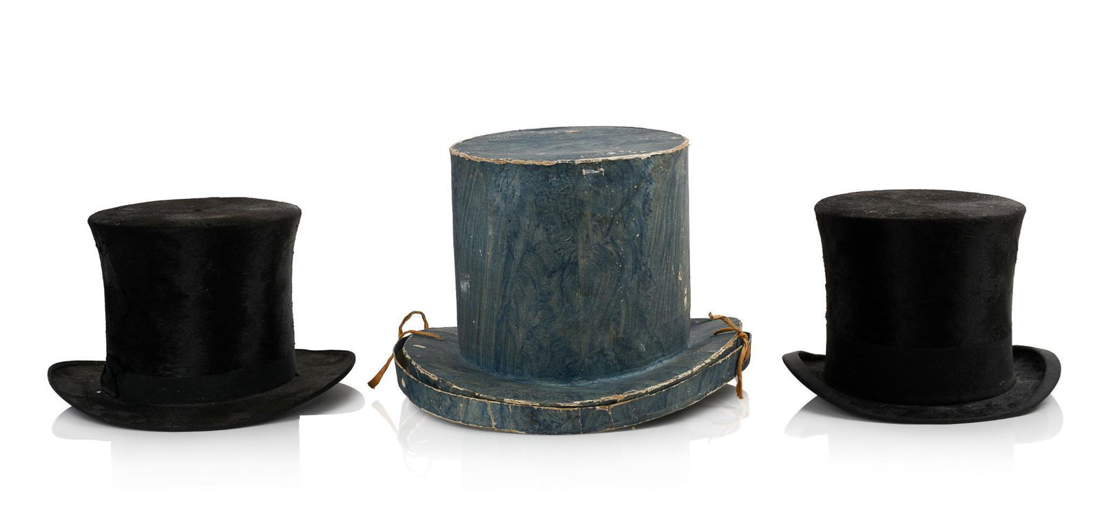 Two Top Hats and a Blue Hat Box. (1 of 9)