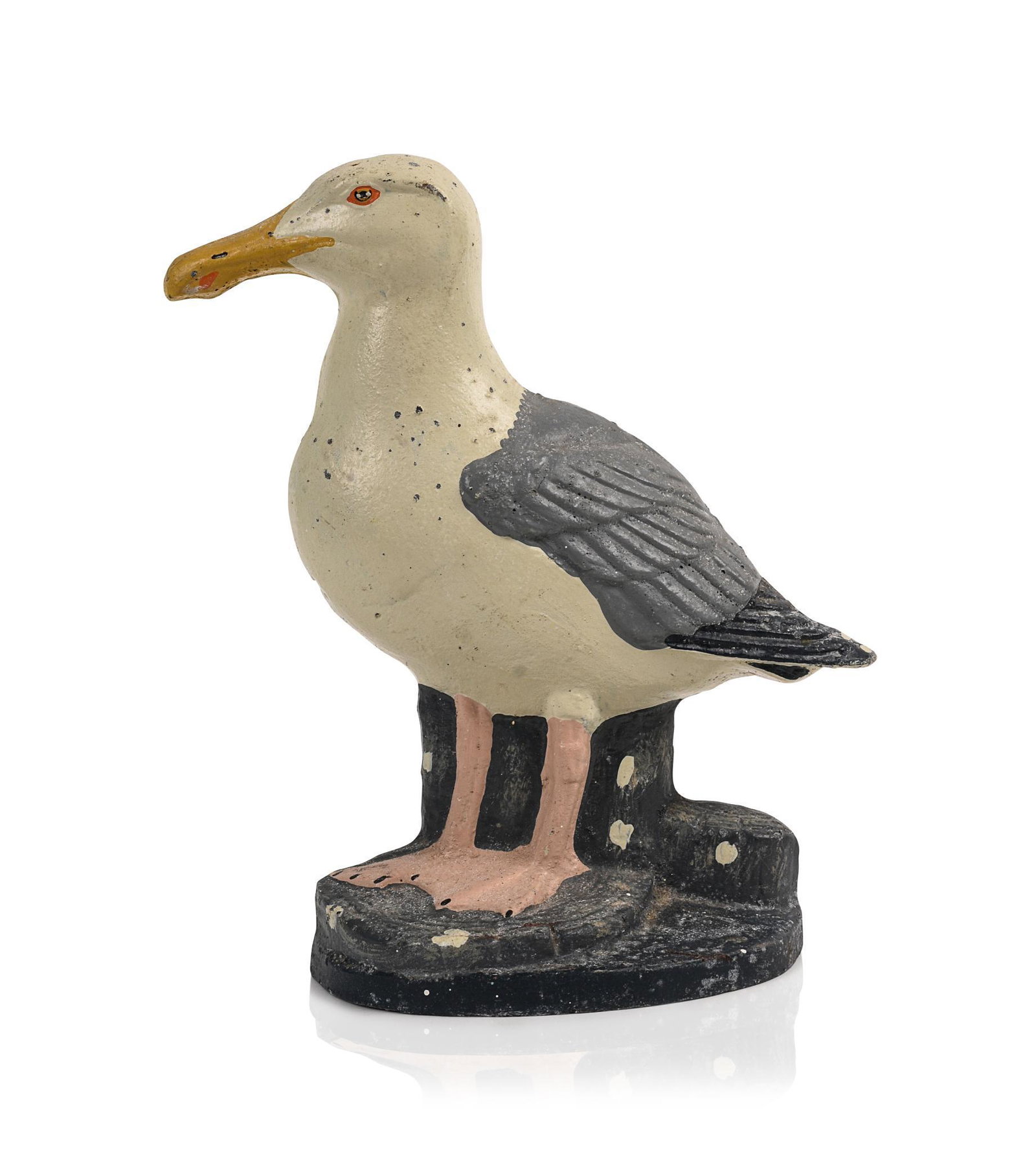 Cast Iron Seagull Door Stop.: Height 8.25 inches, later repaint.