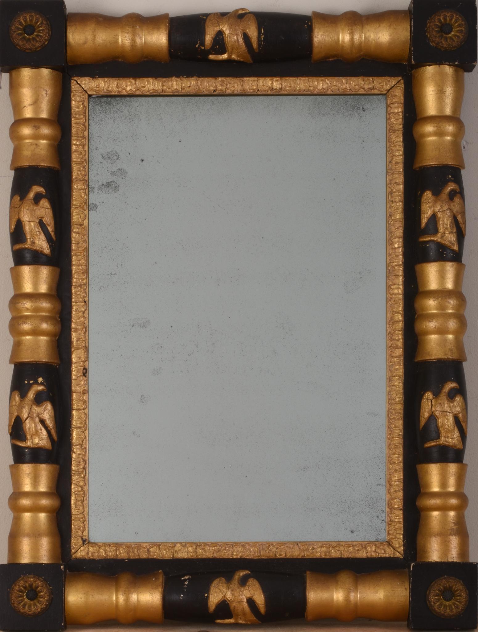 American Federal Split Spindle Mirror With Eagles. (1 of 2)