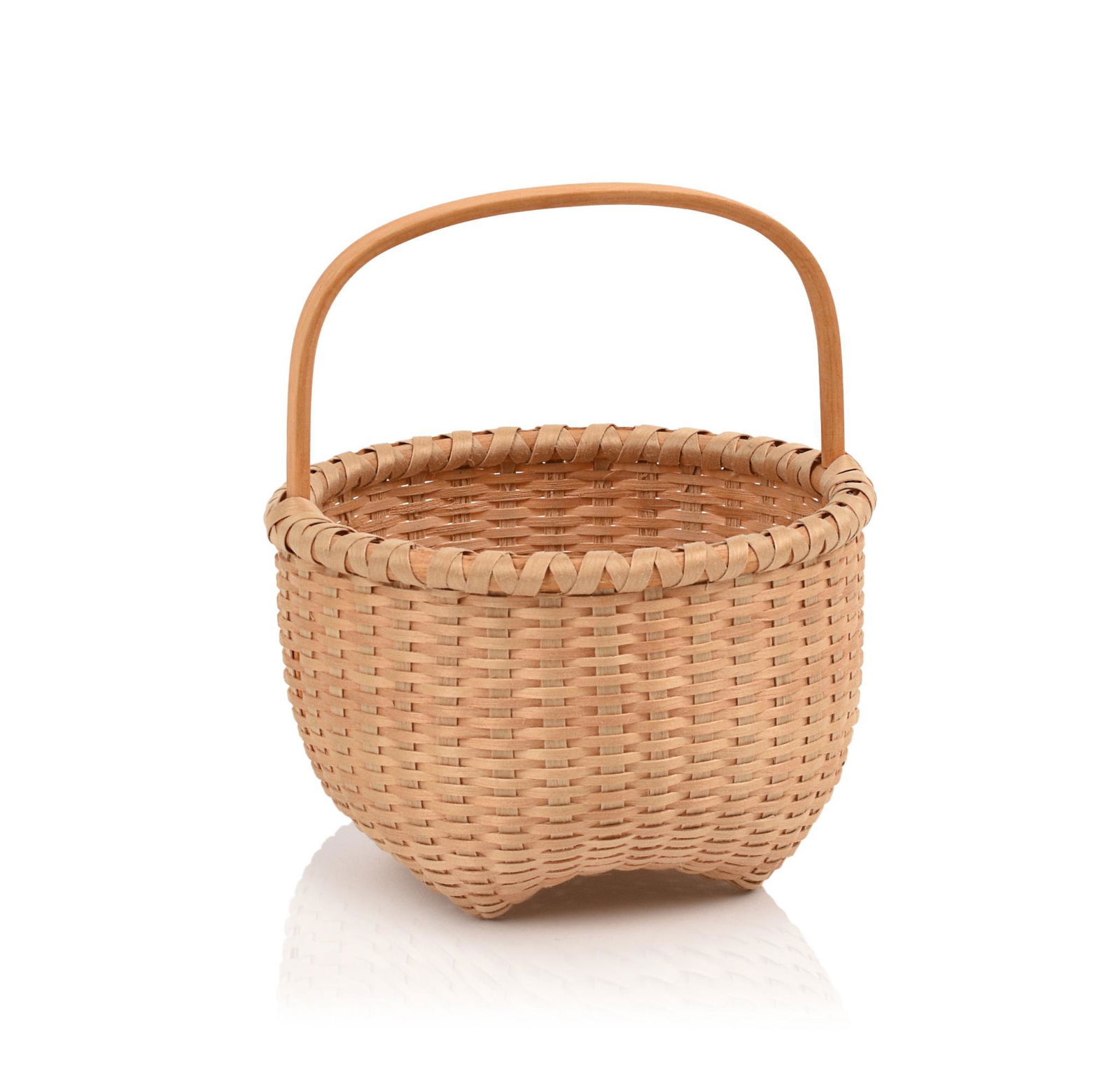 Small Martha Wetherbee Signed Shaker Cat's Head Basket. (1 of 4)