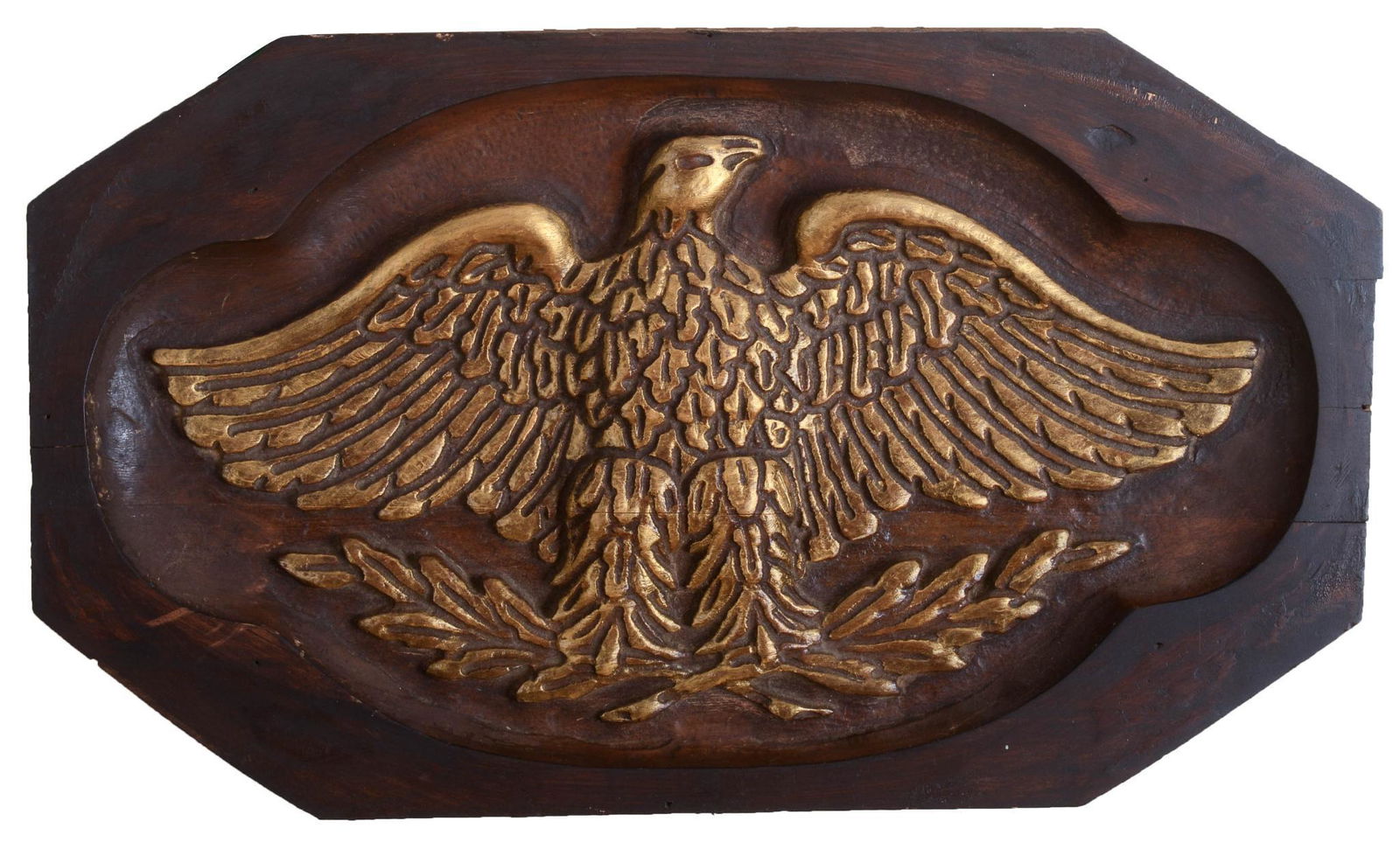 Carved Wood Eagle Plaque. (1 of 2)