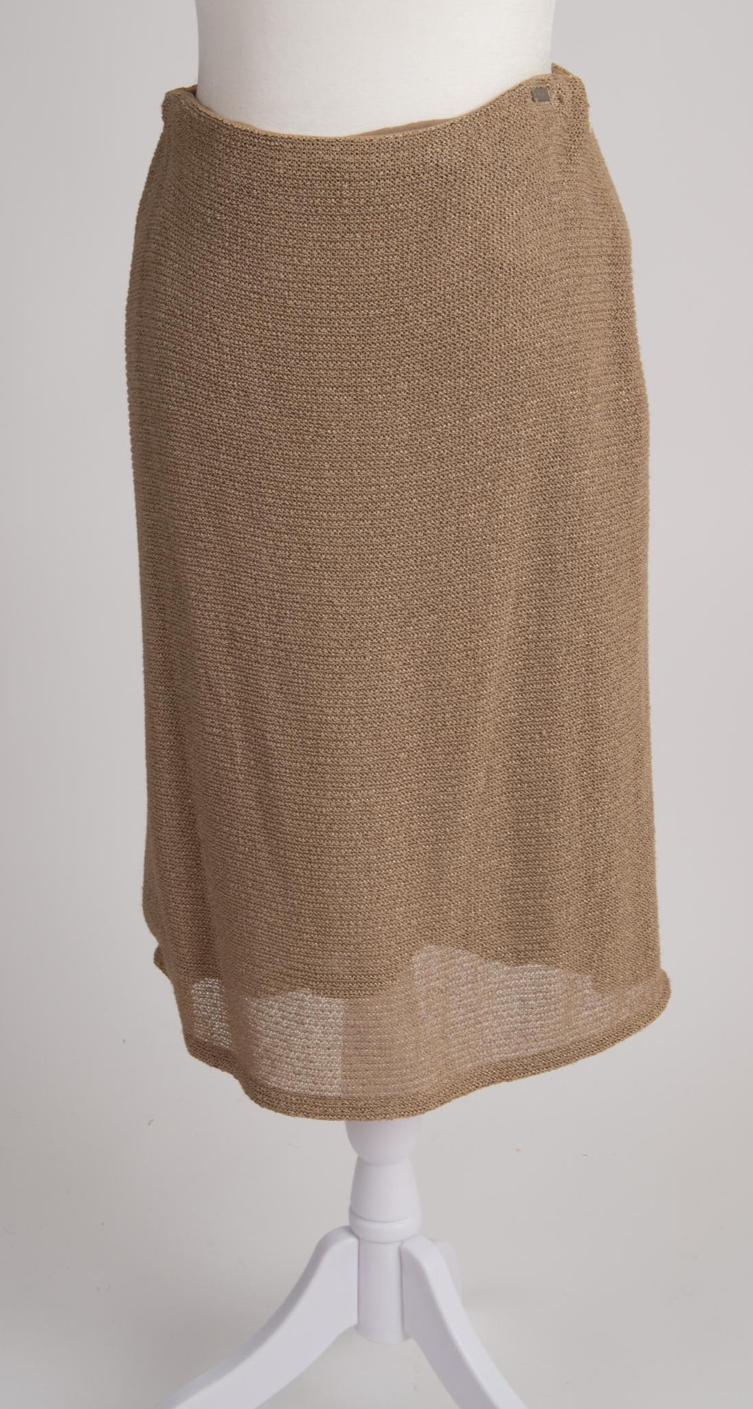 Chanel Cotton Knit Skirt, 38 (1 of 6)