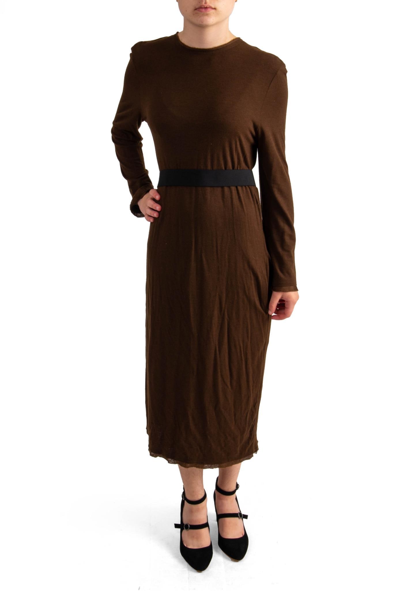 Lanvin Wool Blend Dress, Medium: Size Medium, Brown CONDITION:These are used articles, and may exhibit minor stains, wear, slight odors, and other minor defects. We have attempted to show any major damage in photographs and note it i