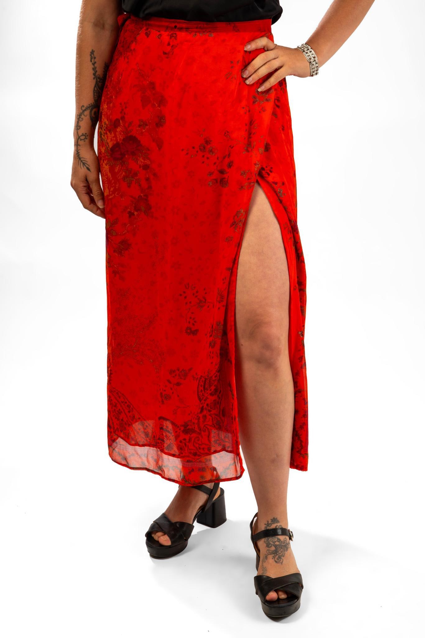 ETRO Silk Wrap Skirt, 44 (1 of 6)