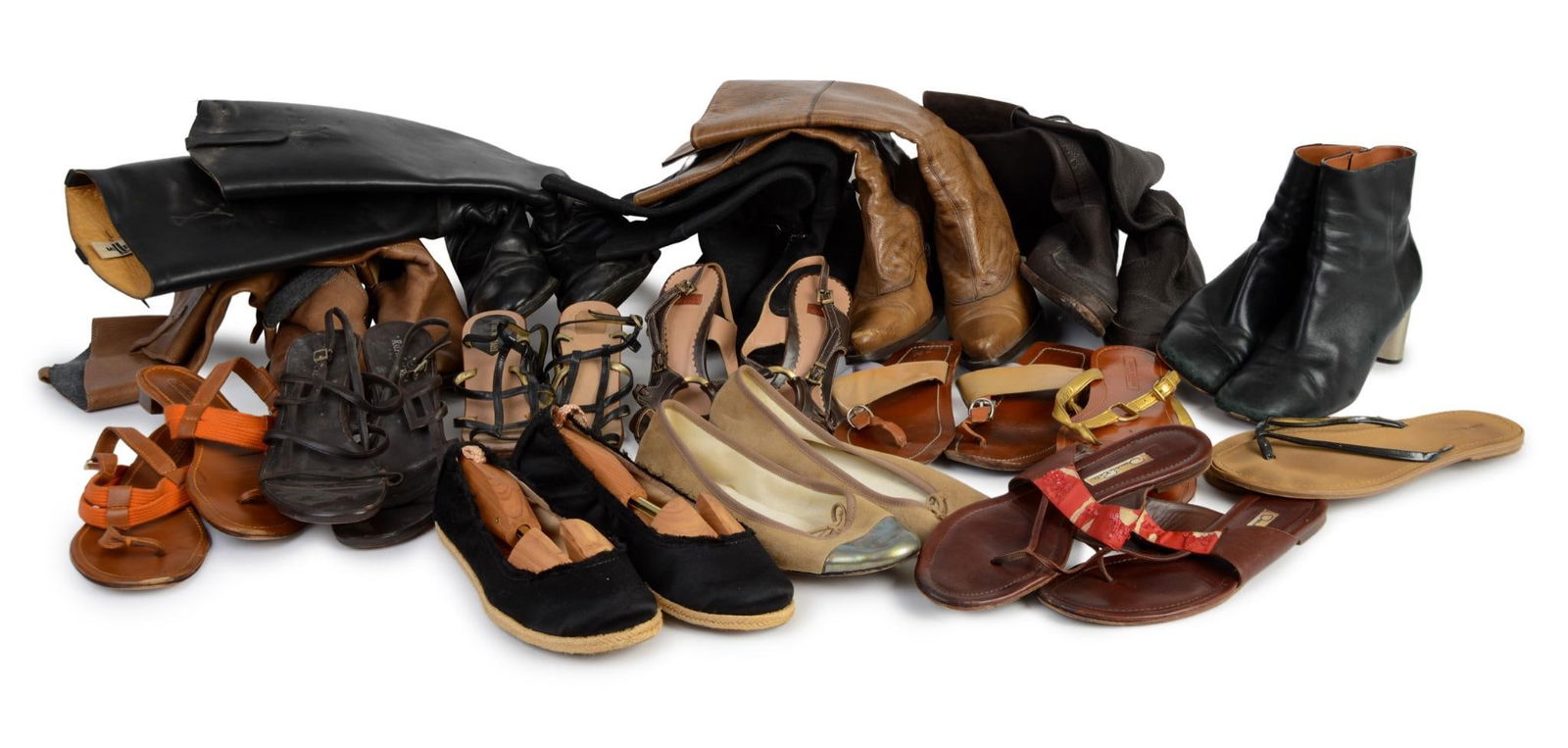 Designer Lot of Ten Pairs Shoes and Boots, 9.5-10 (1 of 19)