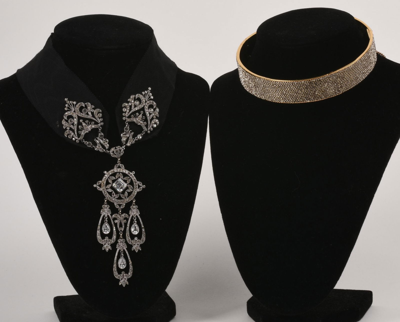 Two Rhinestone Collar Necklaces (1 of 5)