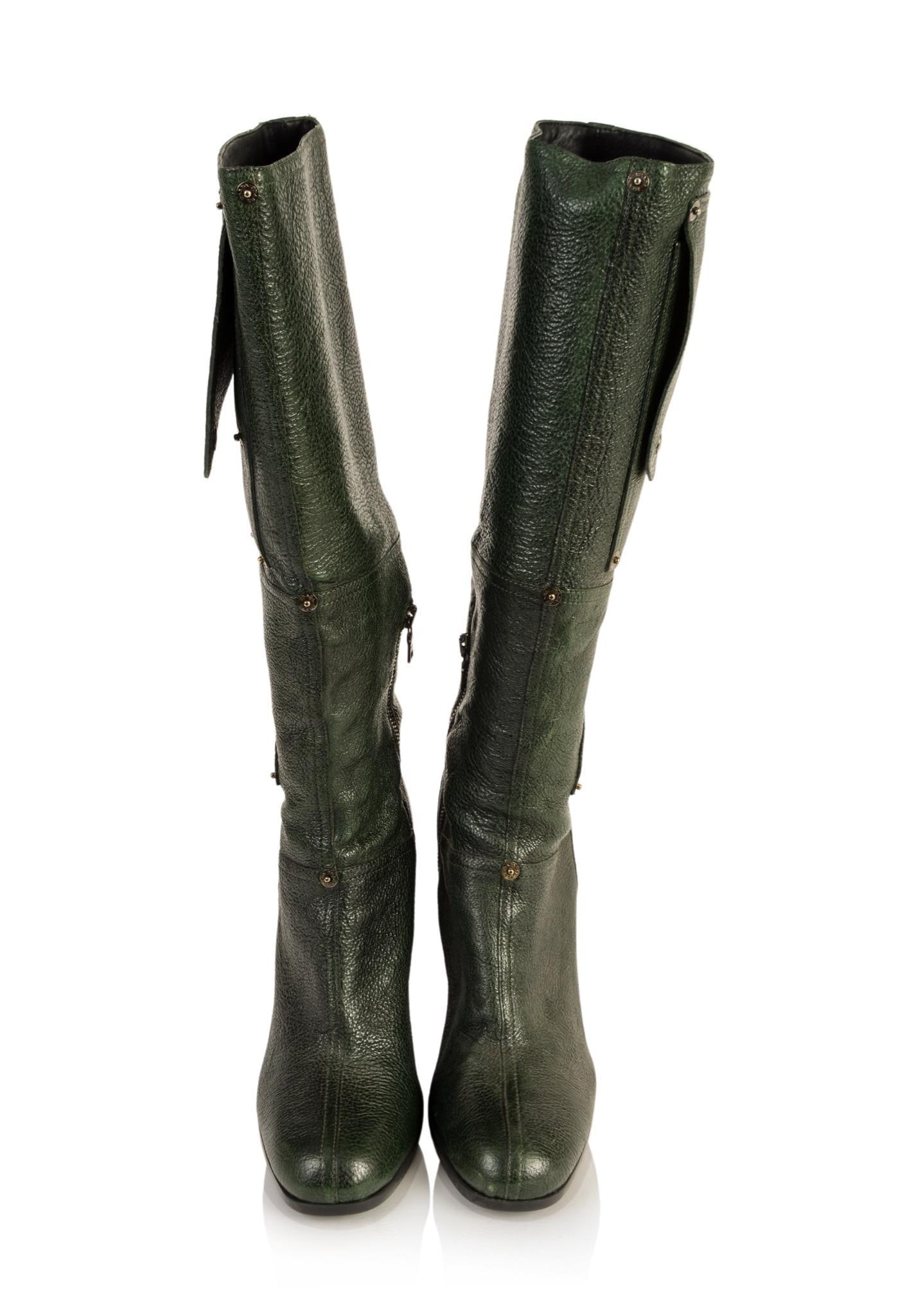 Prada Knee High Leather Boots, 40 (1 of 6)