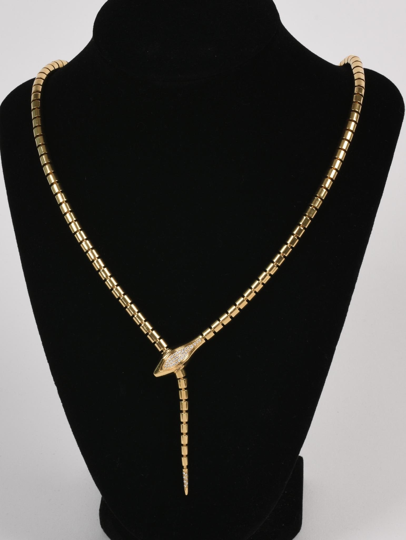 18K YG Sidney Garber Snake Lariat (1 of 5)