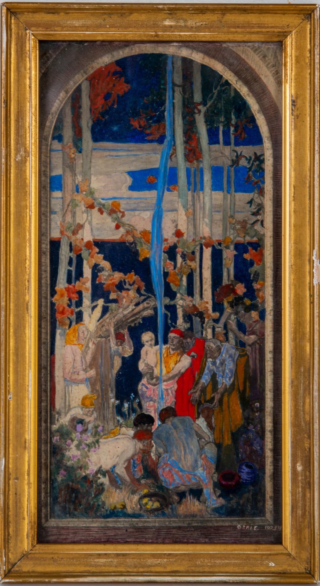 Frank Brangwyn (british 1867-1956) Mural Study Lithograph. (1 of 2)