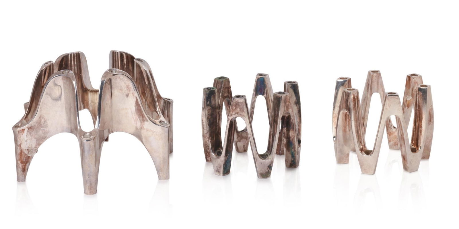 Three Dansk Silverplate Candleholders, Jens Quistgaard (1 of 5)