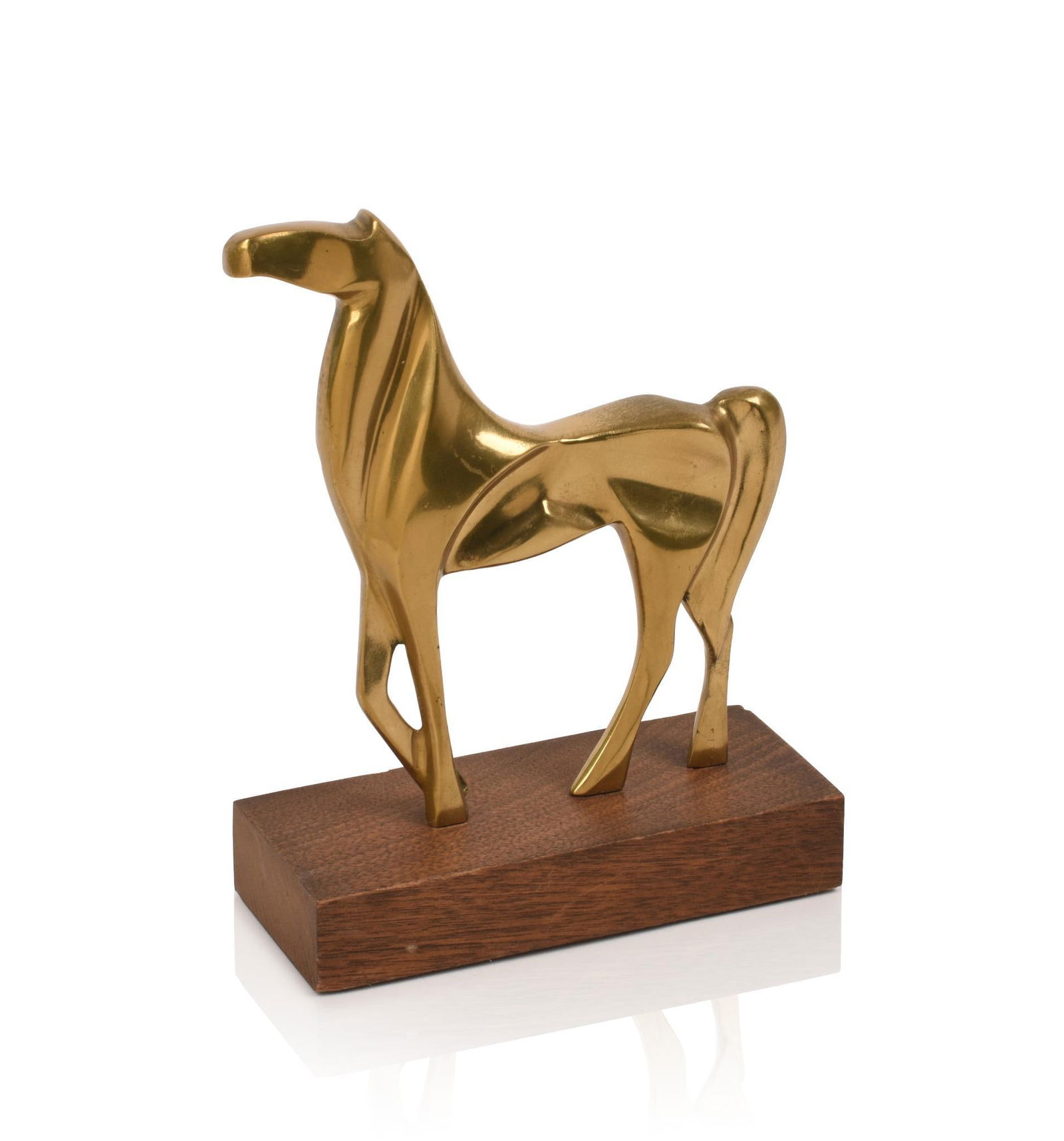 Signed Modernist Brass Horse Sculpture. (1 of 3)