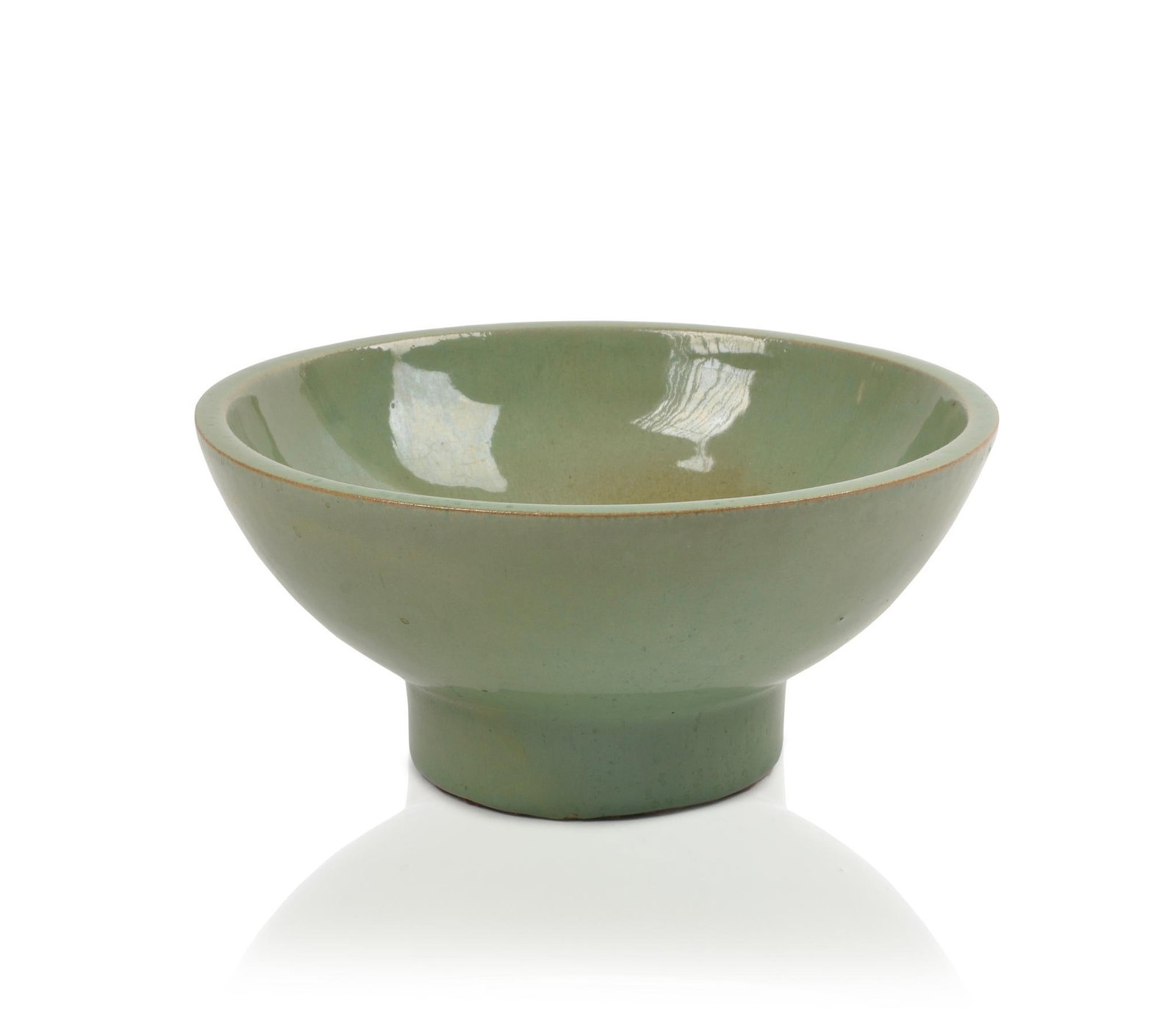 Stonelain Porcelain 'Eve' Bowl.: Designed by Robert Cronbach, c. 1950, impressed Stonelain signature on bottom, artist signed RC inside bowl and inscribed "Cronb" on bottom. Diameter 7.25 inches.