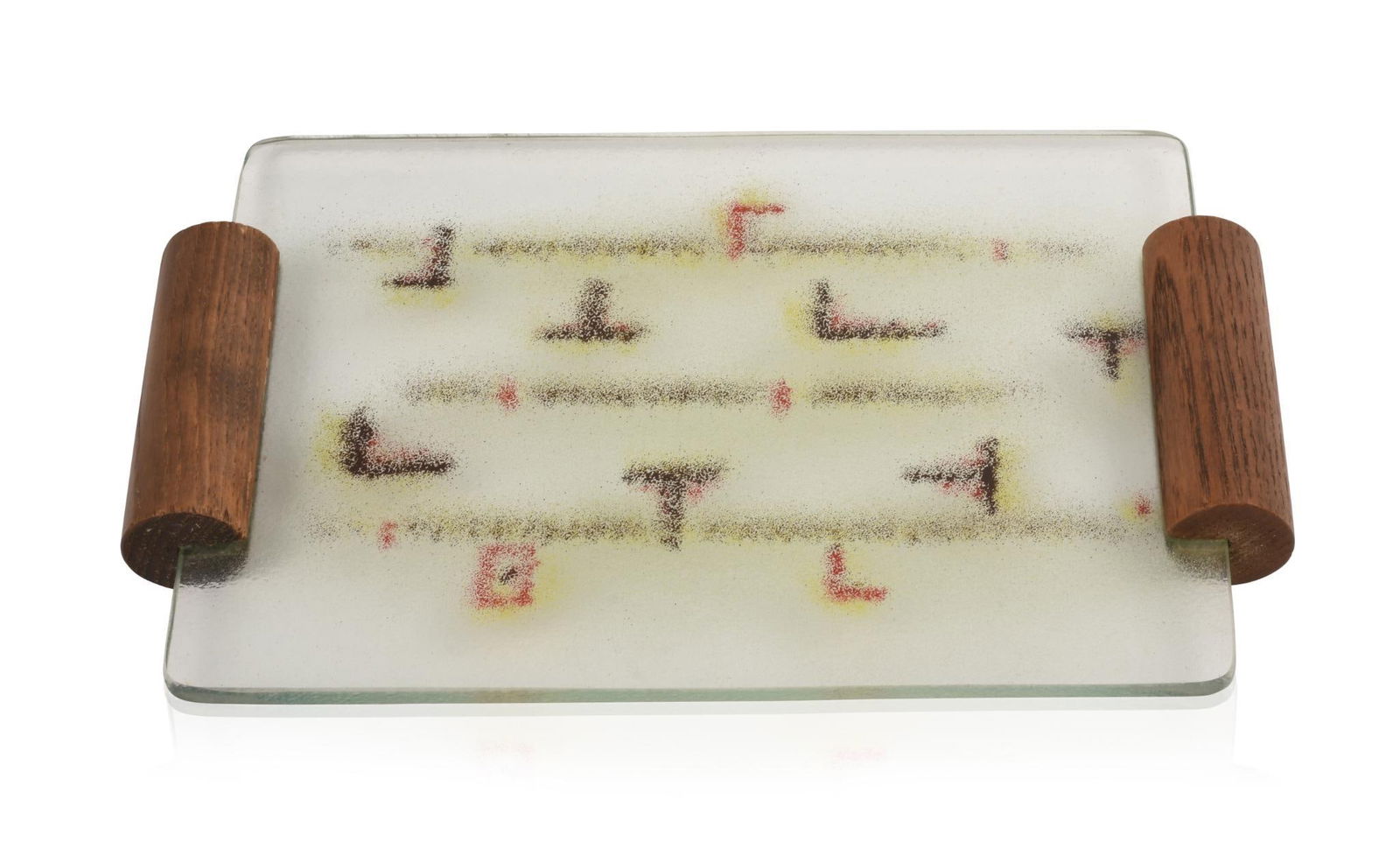 Early Maurice Heaton Glass Serving Tray. (1 of 3)