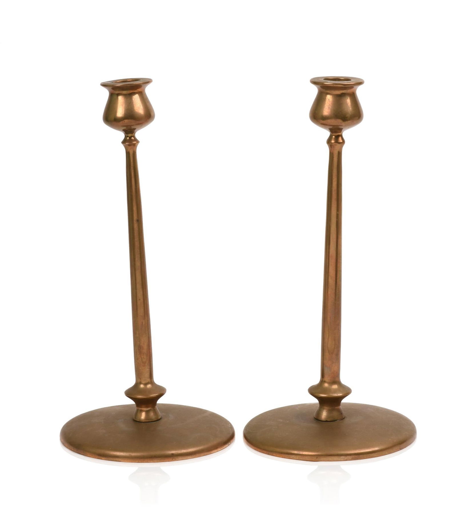 Pair of Arts & Crafts Brass Candlesticks. (1 of 3)