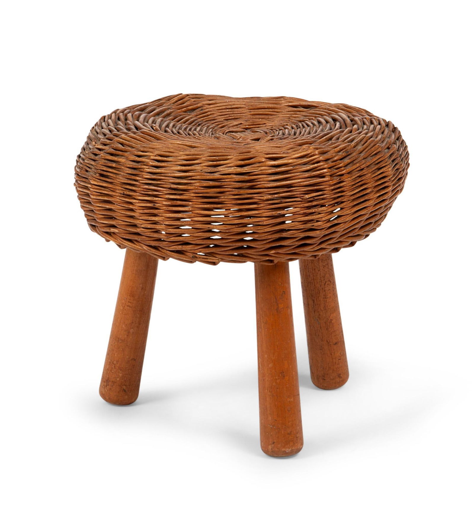 Tony Paul Wicker Foot Stool (1 of 5)