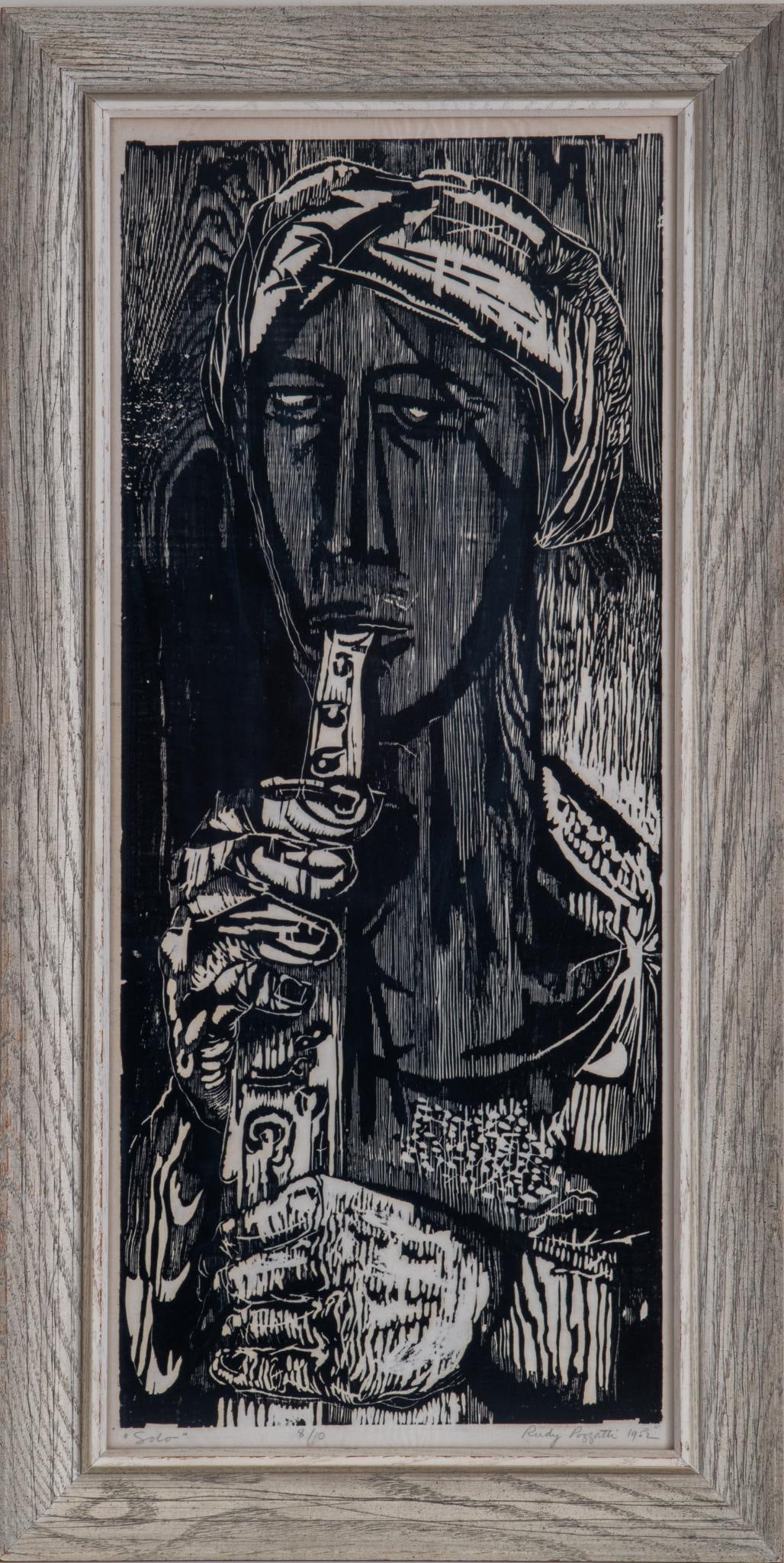 Large Rudy Pozzatti Woodblock Print. (1 of 3)