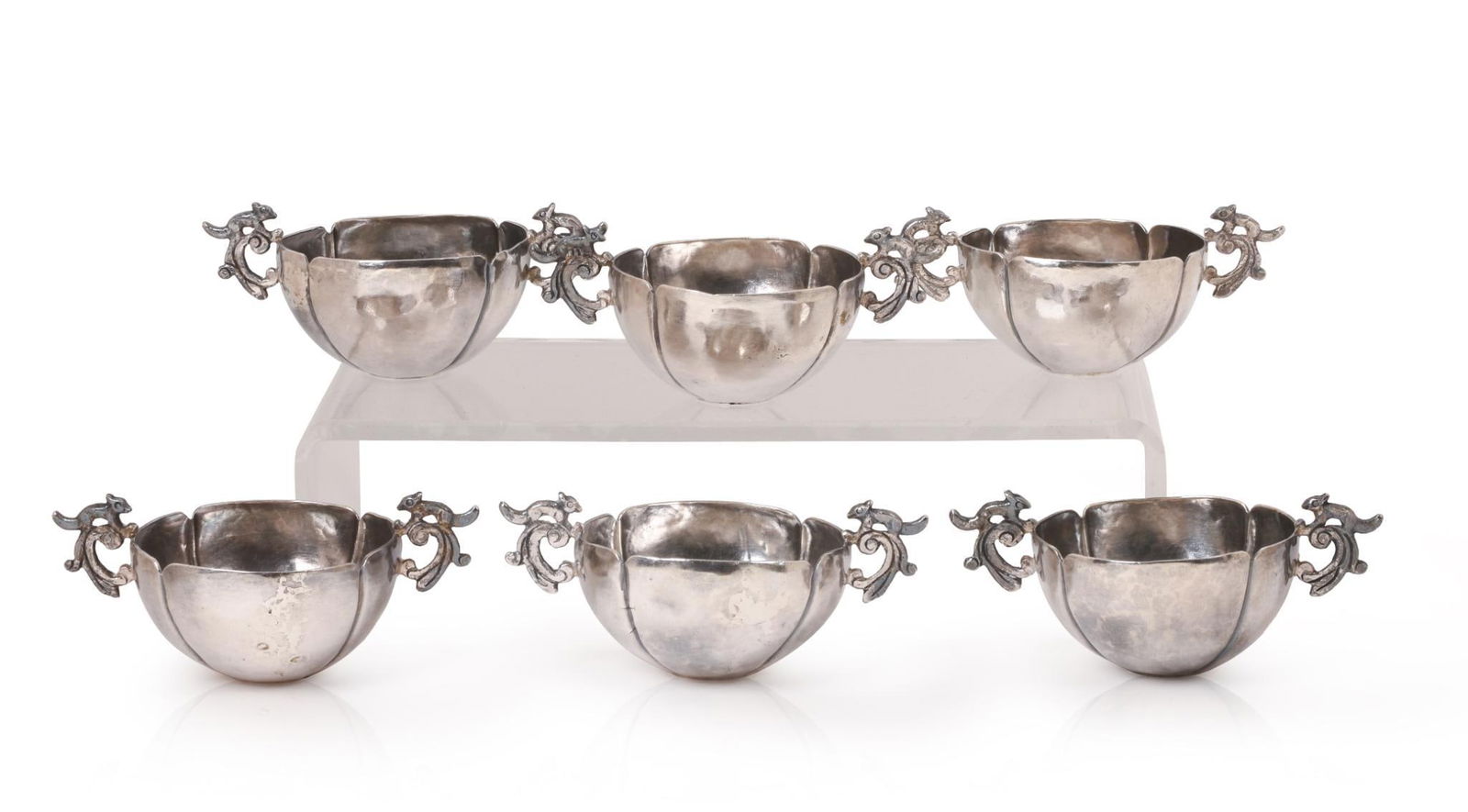 Six Peruvian Coin Silver Cups. (1 of 7)