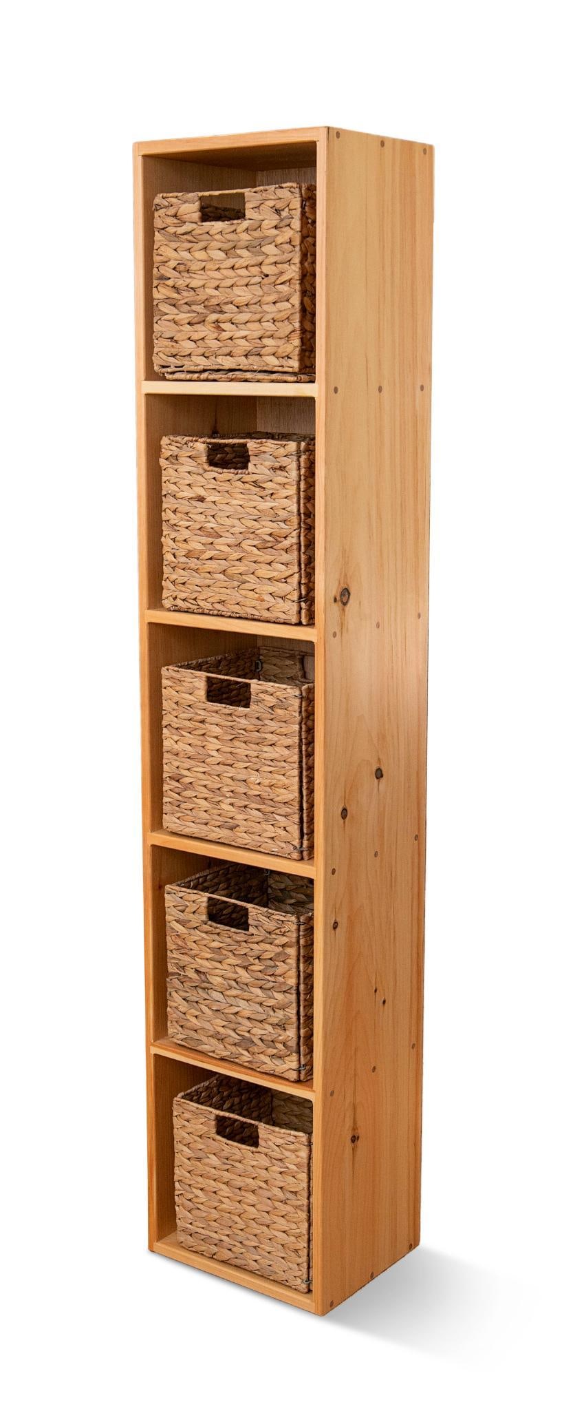 Shaker Furniture Cube Stand: Height 69.5 inches, width 14 inches, depth 11 inches.