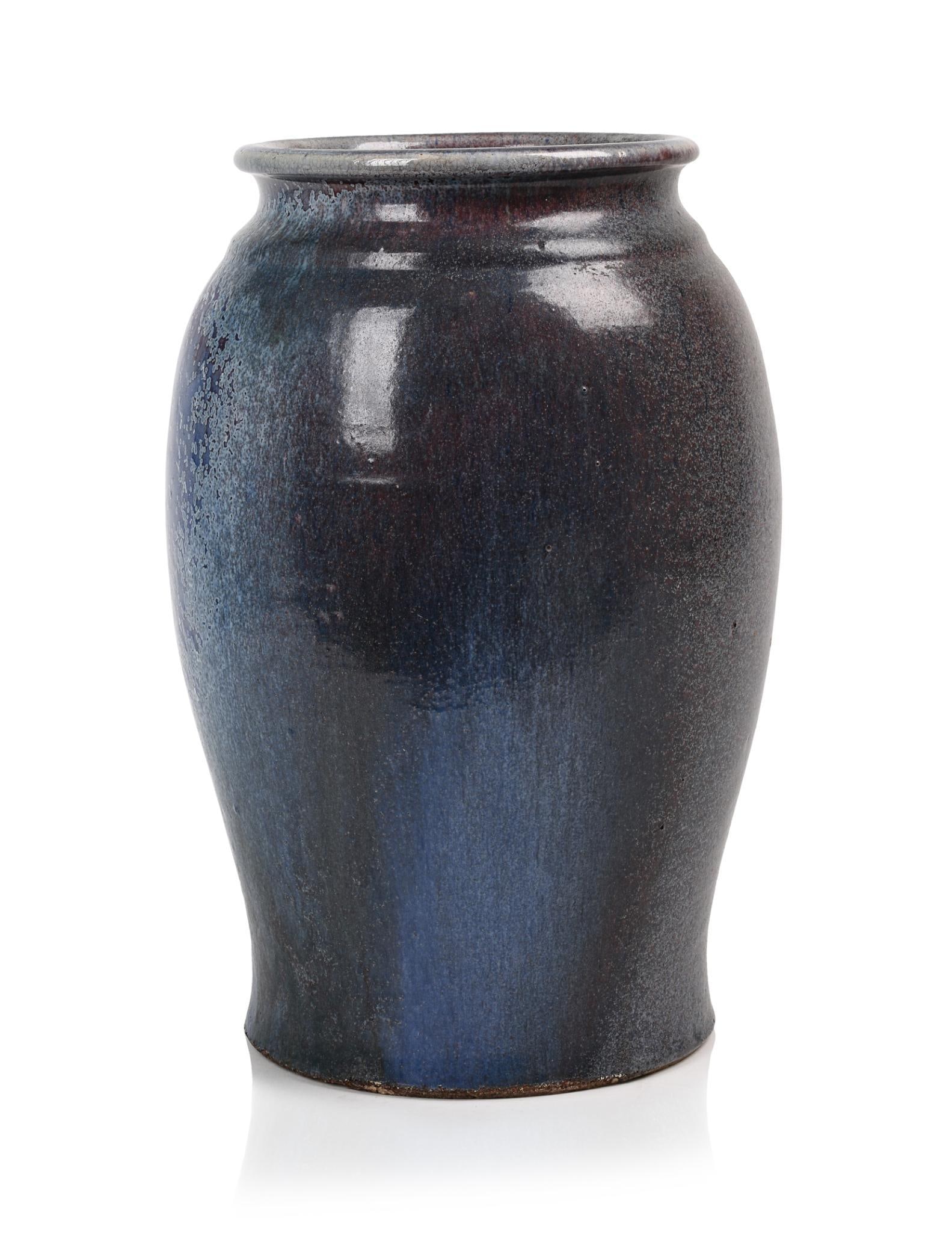 Large Chinese Blue Glazed Vase. (1 of 4)