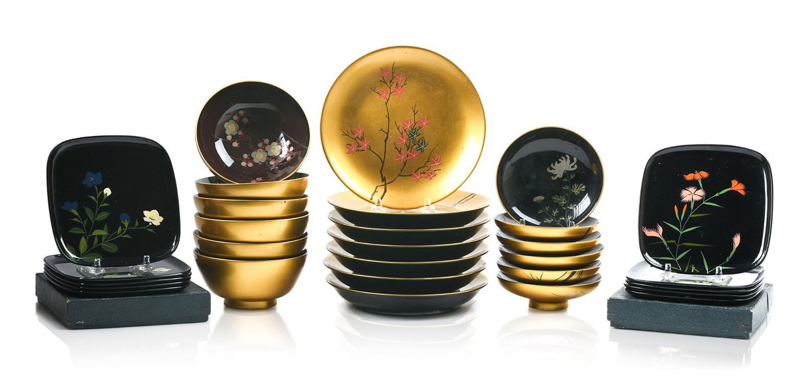 Group of Japanese Lacquer Items. (1 of 2)