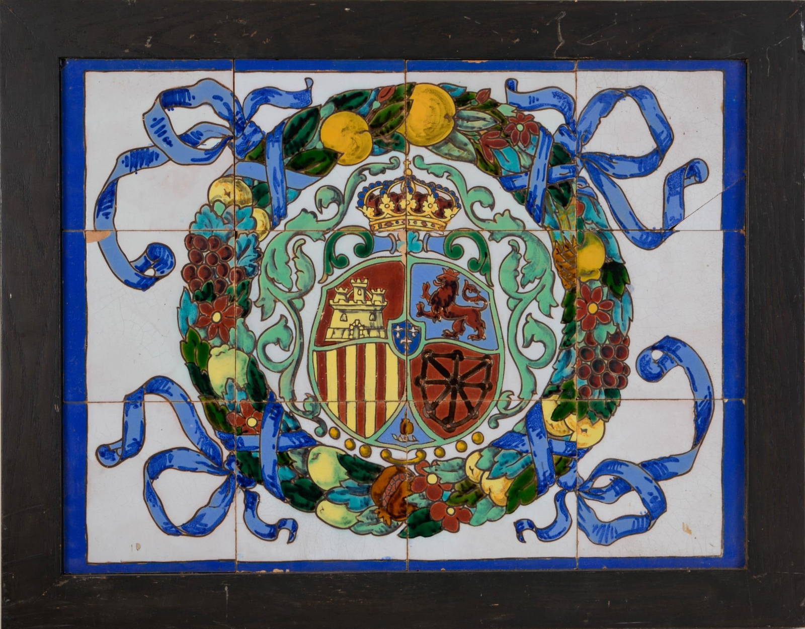 Early Antique Coat Of Arms Plaque Auction