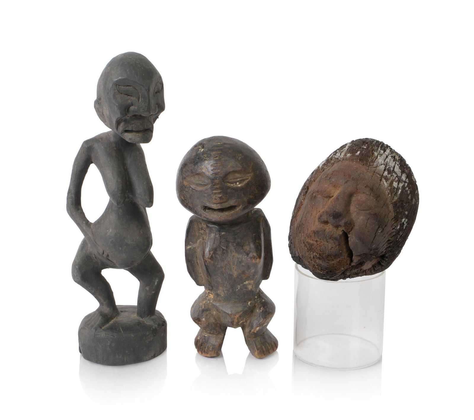 Three African Carved Wood Items. (1 of 4)