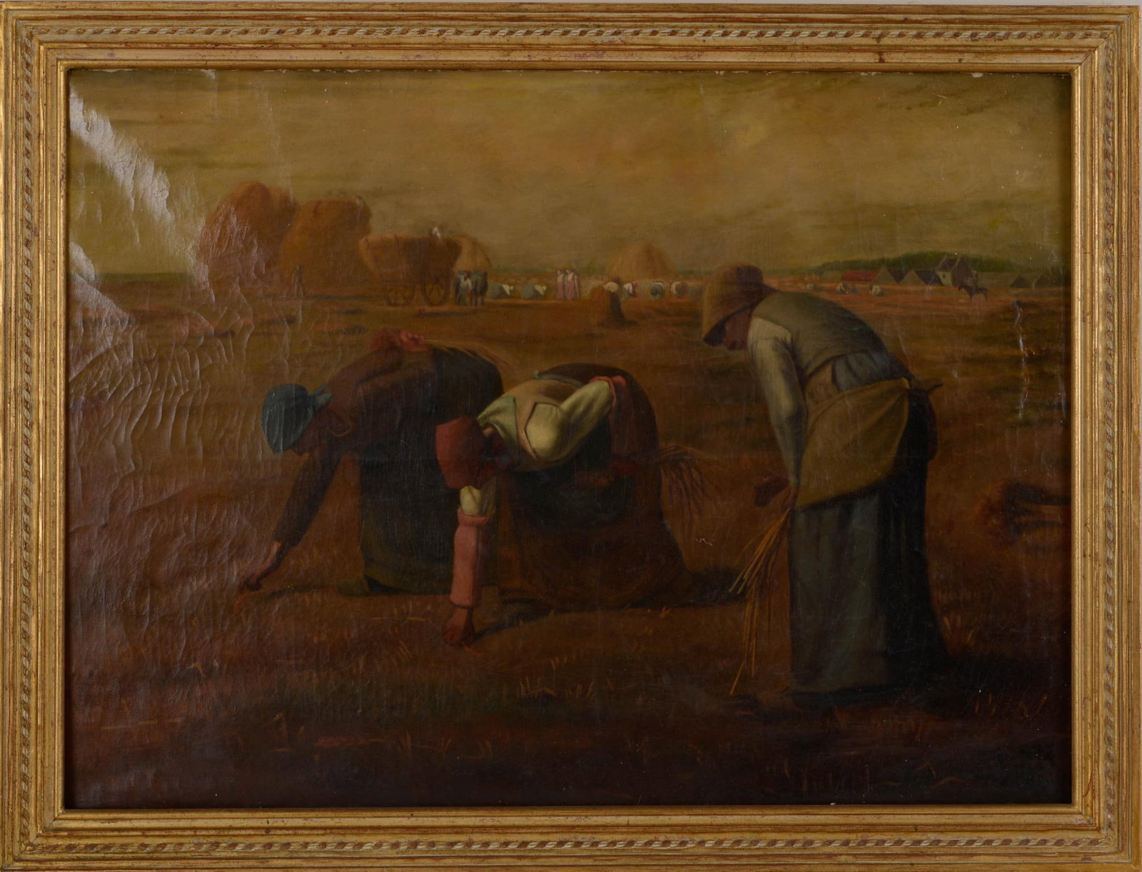 Louis Theodore Dube (1861 - 1925 France, Canada). Farm Scene.: Signed LR "L Theo Dube" 27 1/2 x 37 1/2 inches, frame 32 x 41 inches.