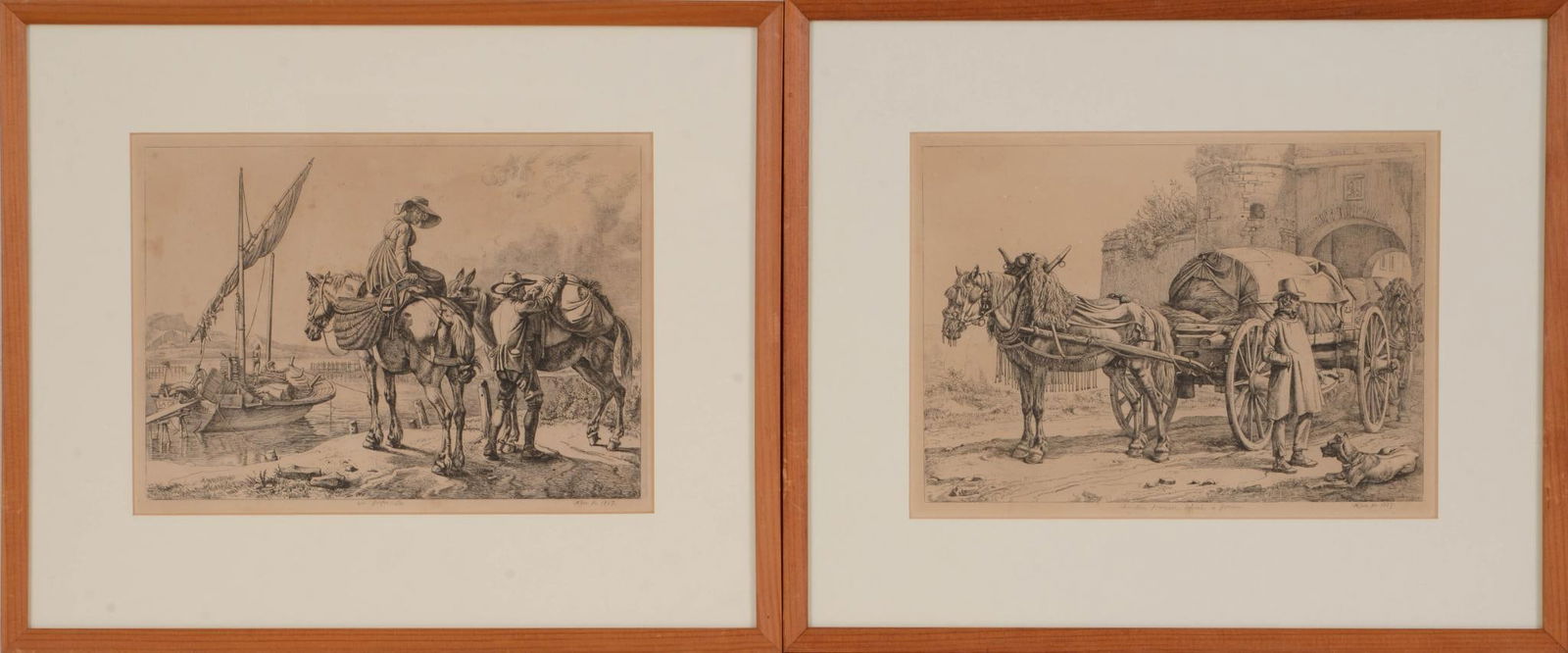 Two European Engravings of Travelers. (1 of 1)