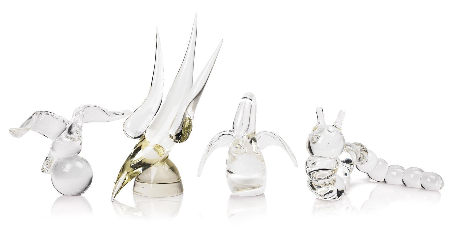 Two Steuben Glass Animals. (1 of 5)