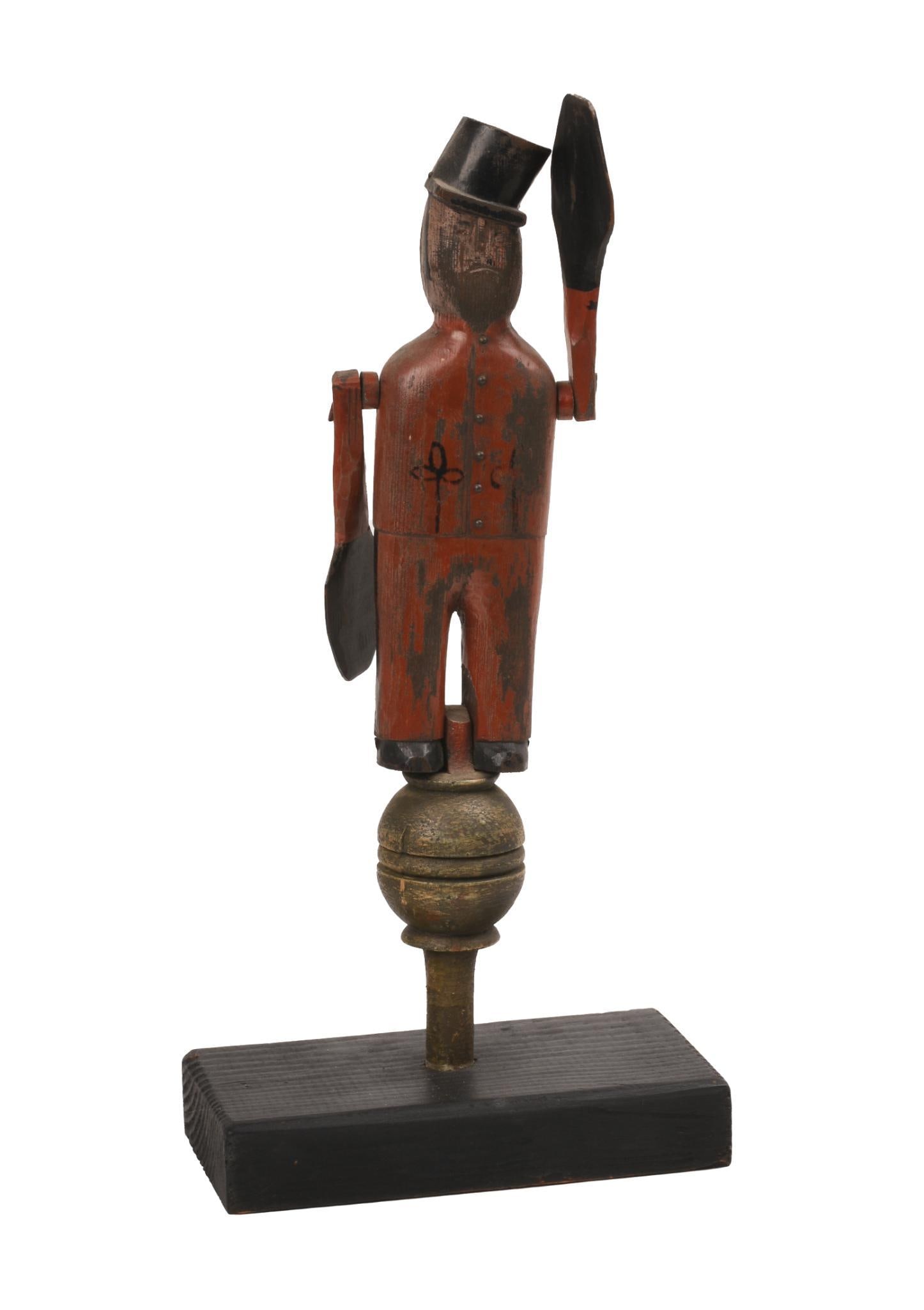 Folk Art Carved Wooden Whirligig. (1 of 3)