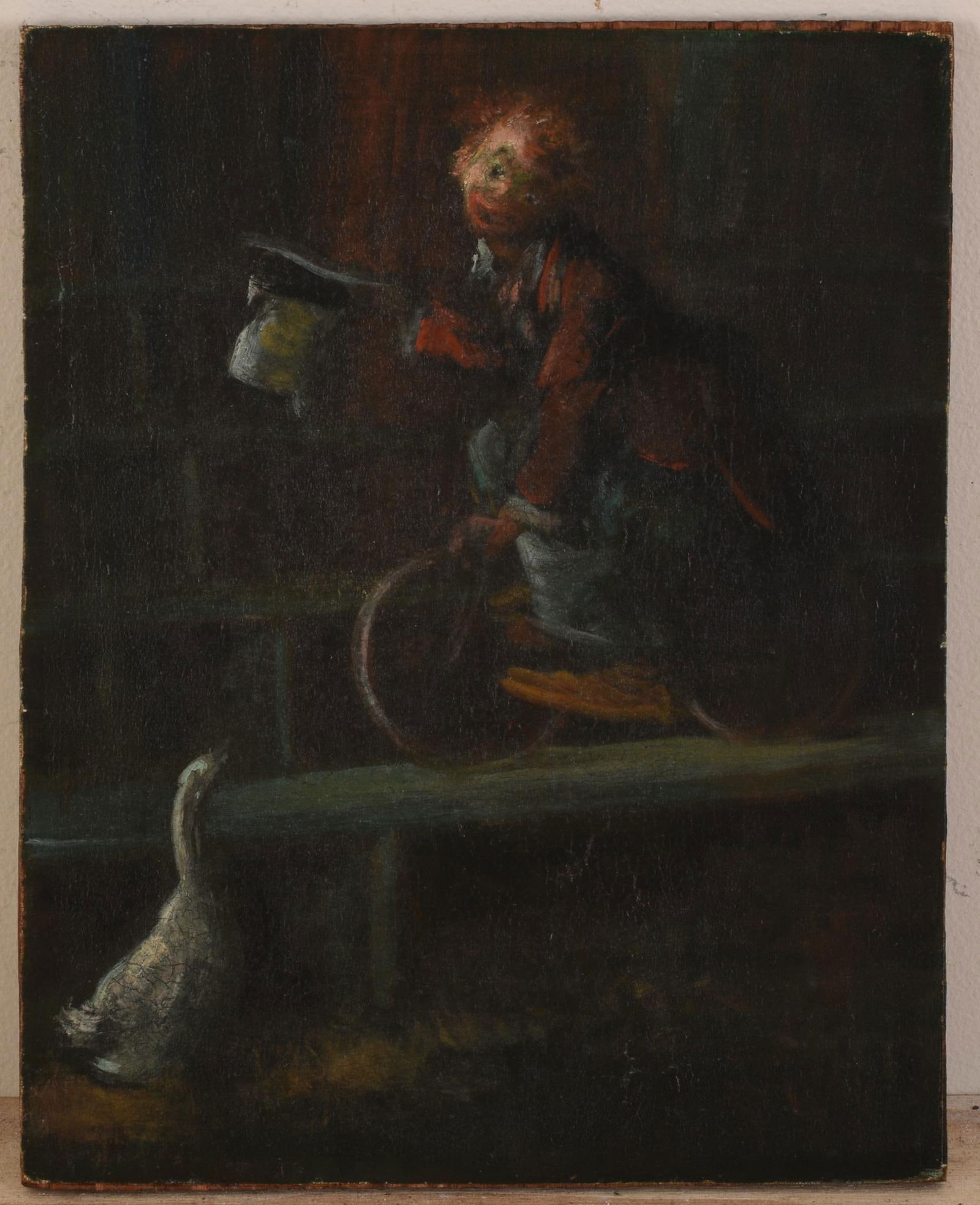 Clown on a Bike  Attributed Everett Shinn (1876 - 1953). (1 of 2)
