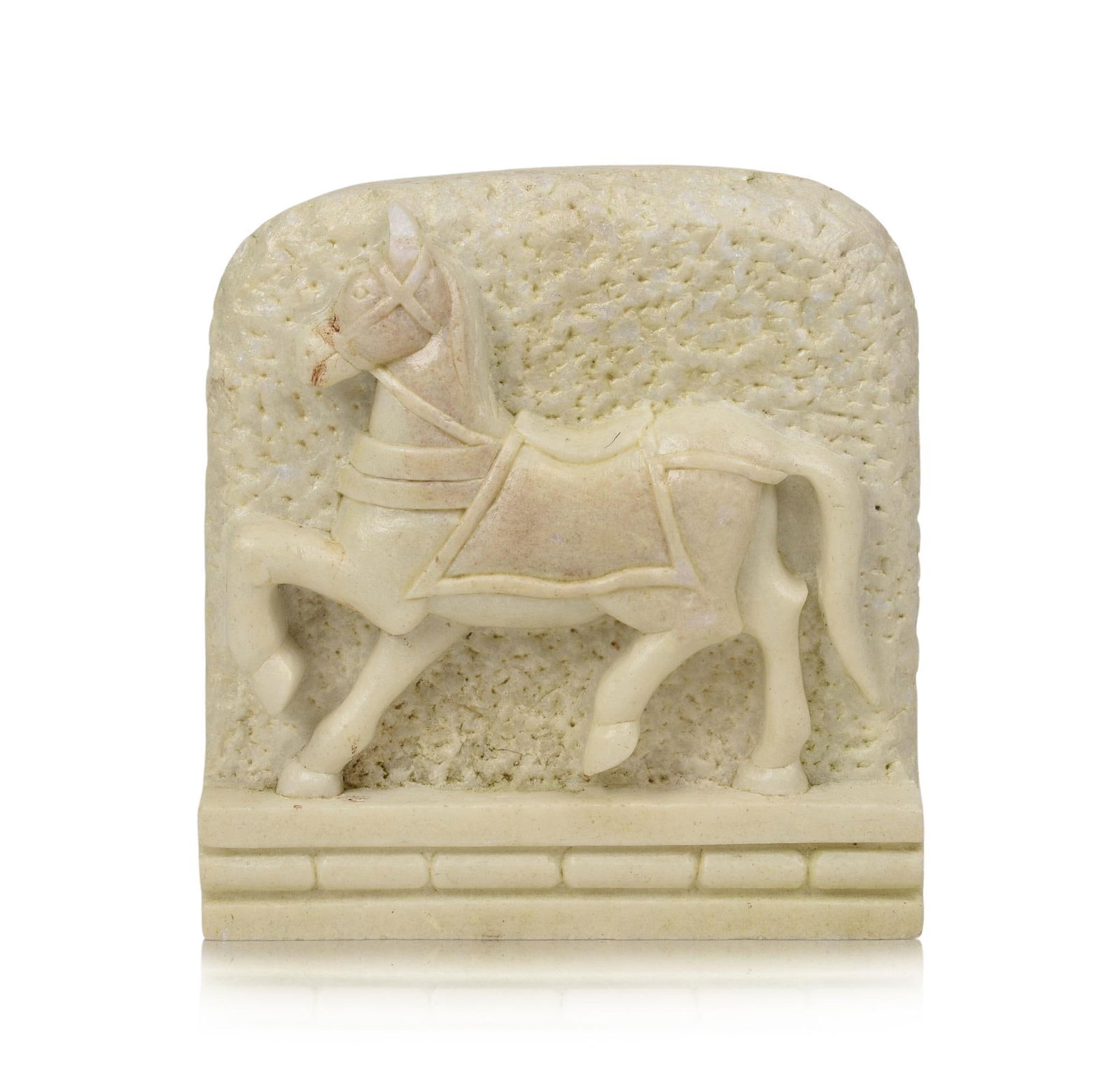 Folk Art Carved Marble Horse Doorstop. (1 of 5)