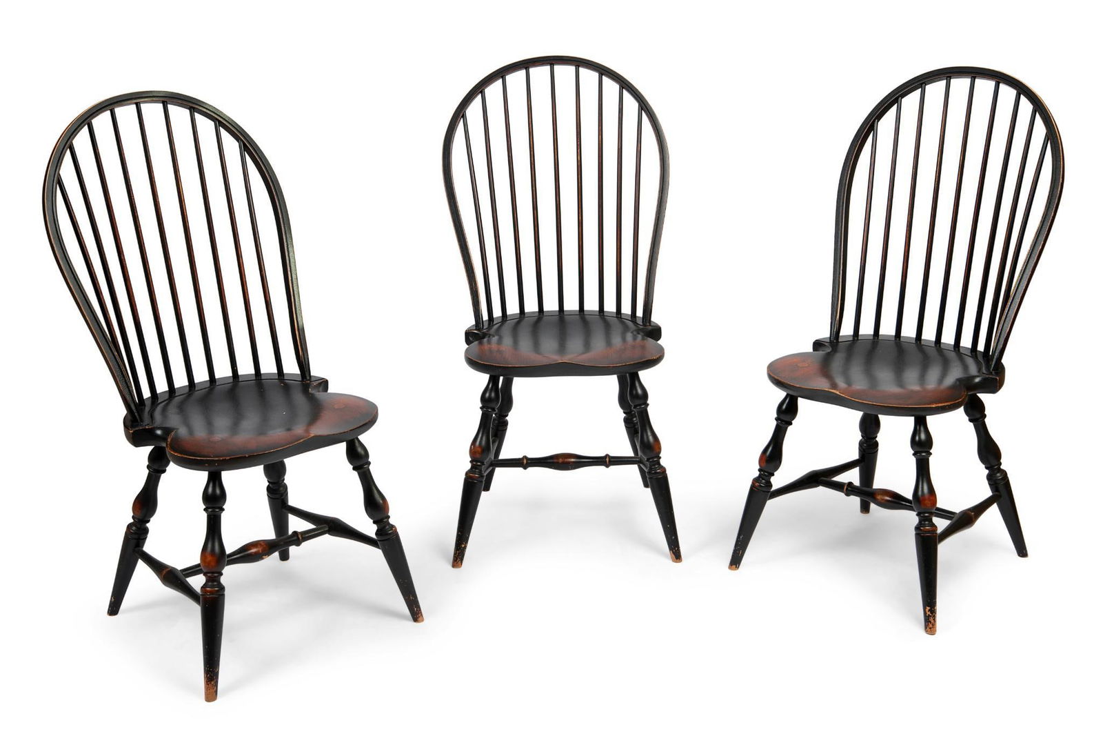 Three David T. Smith Bench Made Windsor Chairs. (1 of 2)