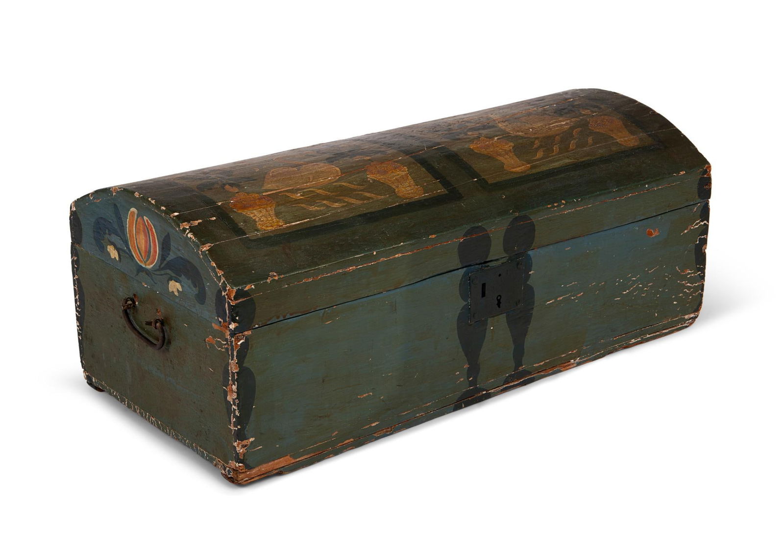 Painted 18th C. Painted Trunk (1 of 4)