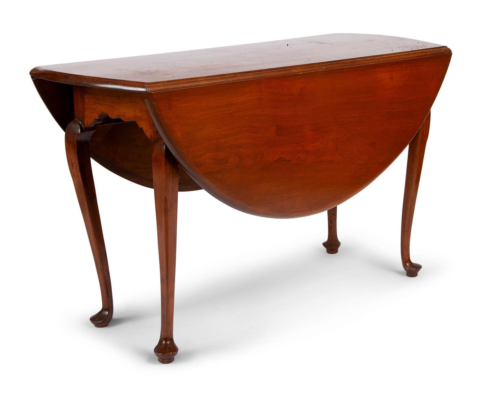 18th C Walnut & Cherry Queen Anne Drop Leaf Table (1 of 2)