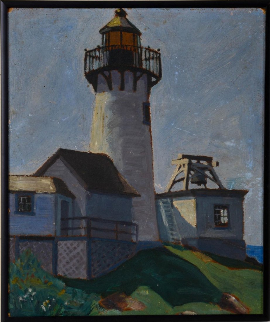 Lighthouse Painting  School of Edward Hopper. (1 of 1)