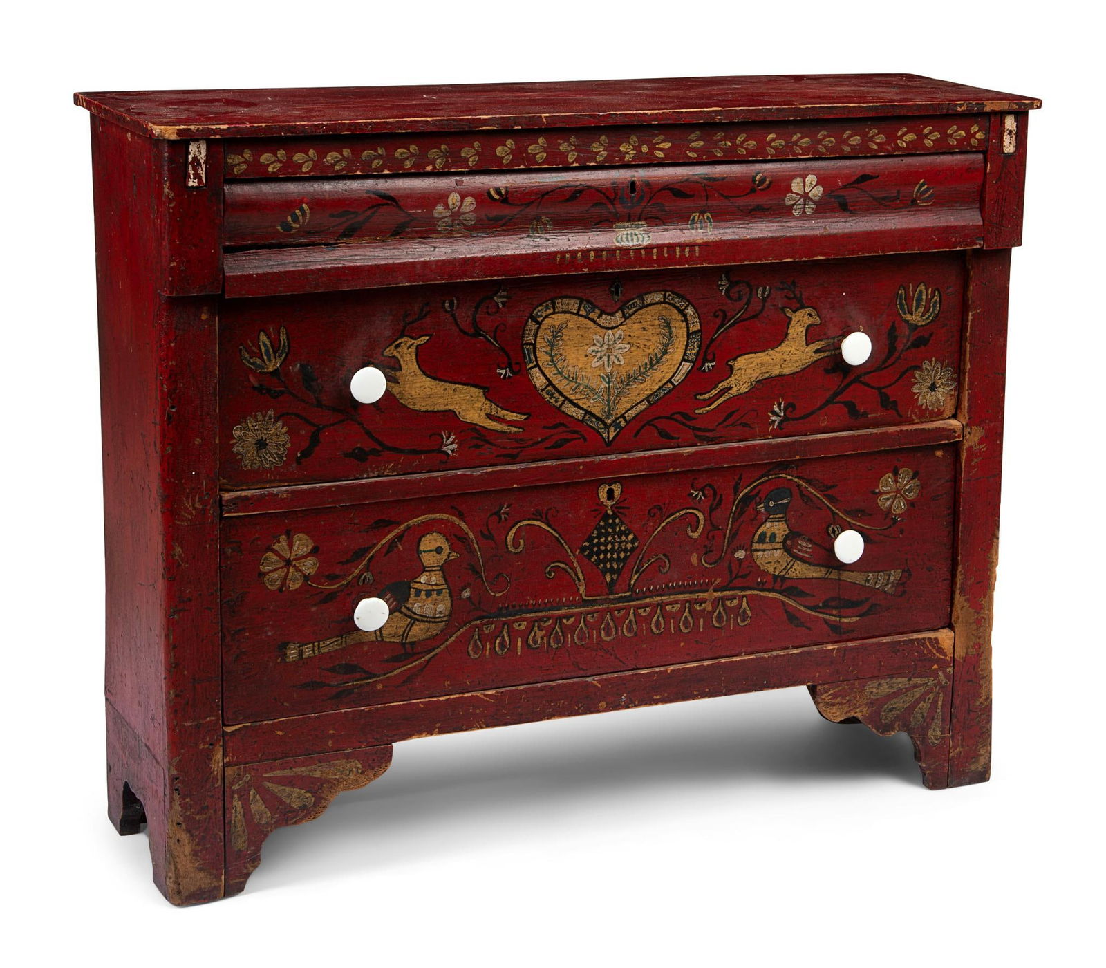 Painted Cupboard  Attributed Peter Hunt. (1 of 2)